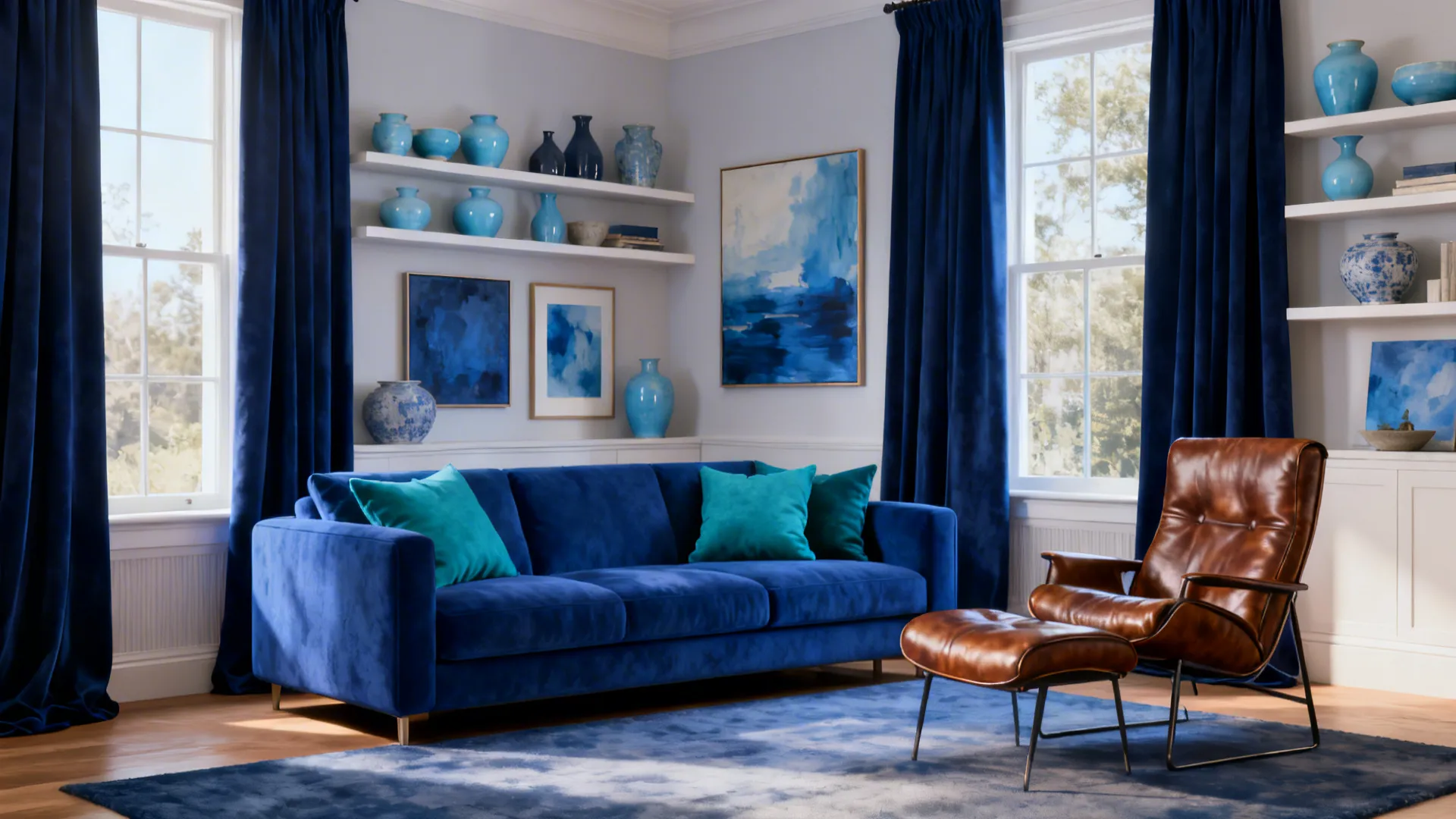 3. Monochrome Boost — varying blues and art