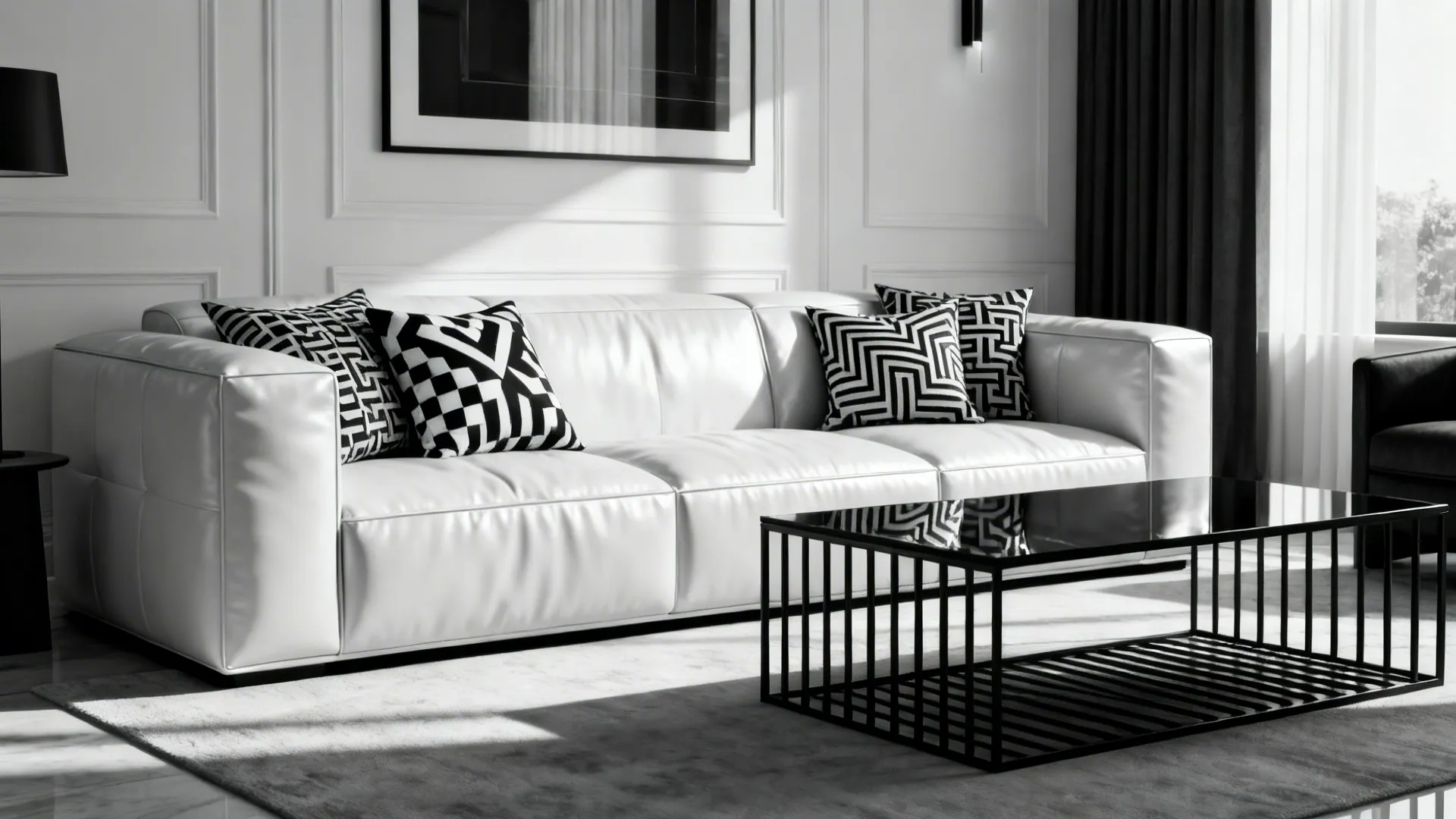 2. Monochrome with bold accents