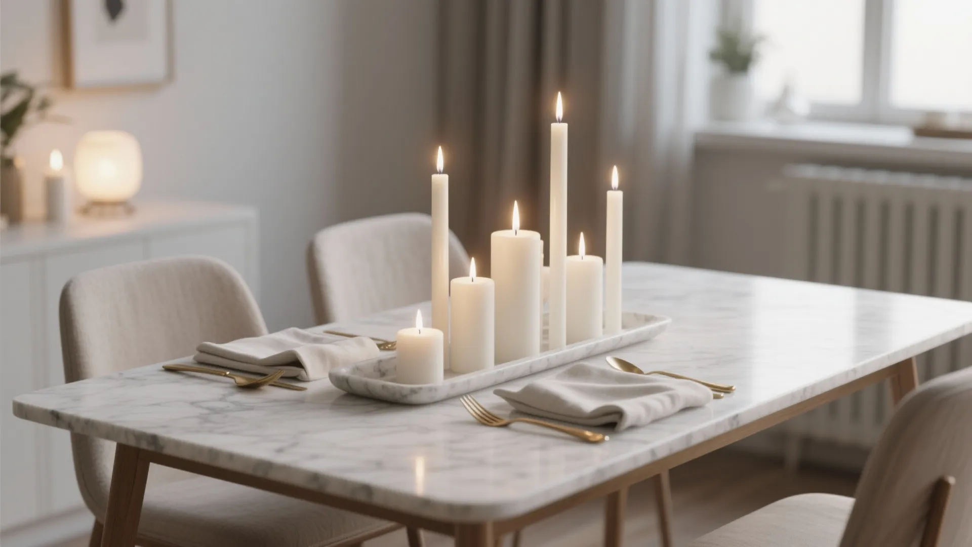 Monochrome Candle Cluster