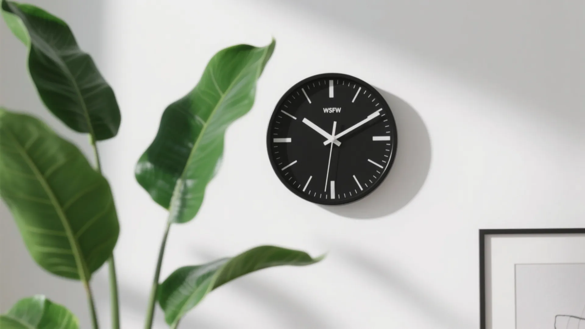 1. Minimalist Monochrome Clock