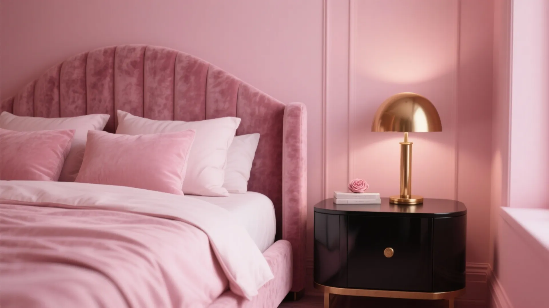 3. Monochrome pink with contrast breaks