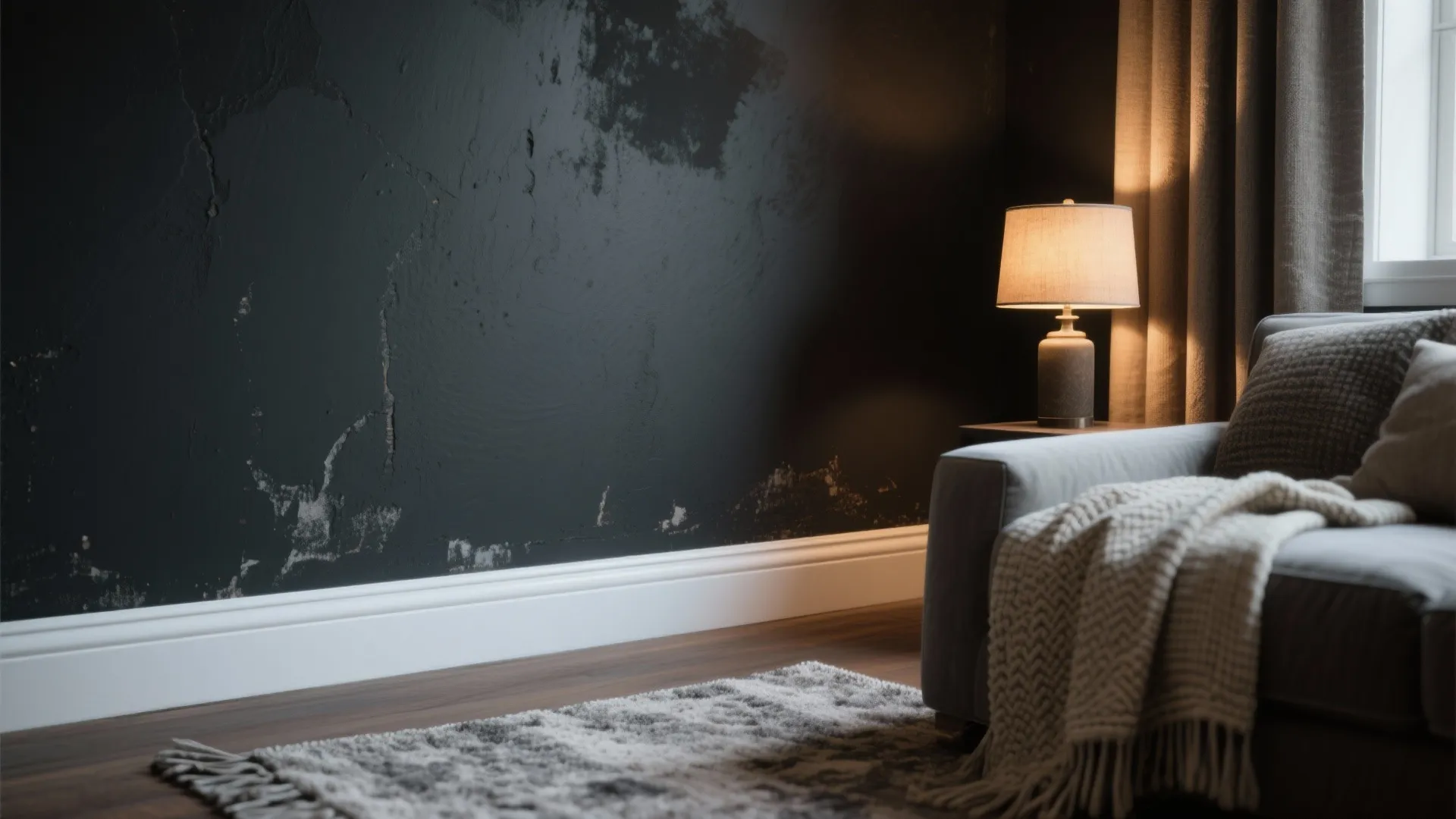 4. High-Contrast Monochrome with Soft Textiles