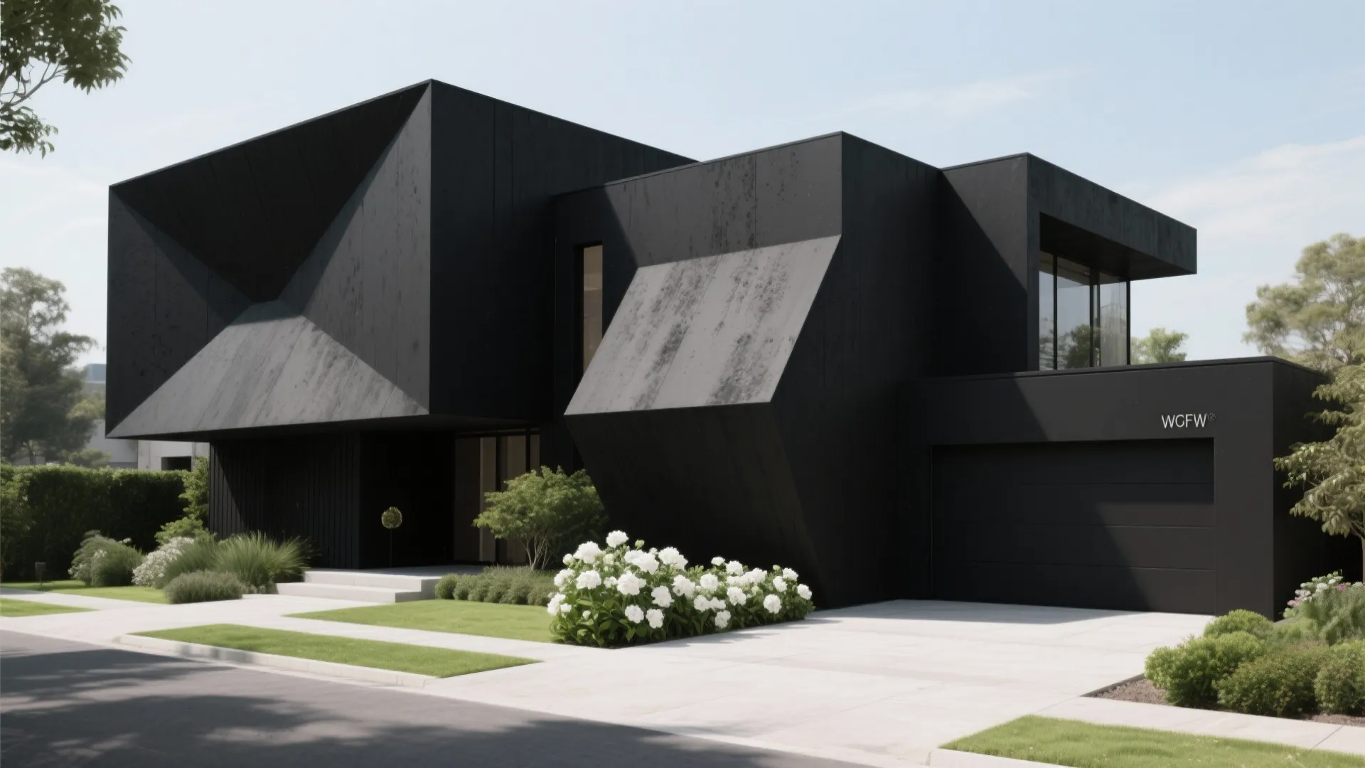 1. Dramatic Monochrome Facade