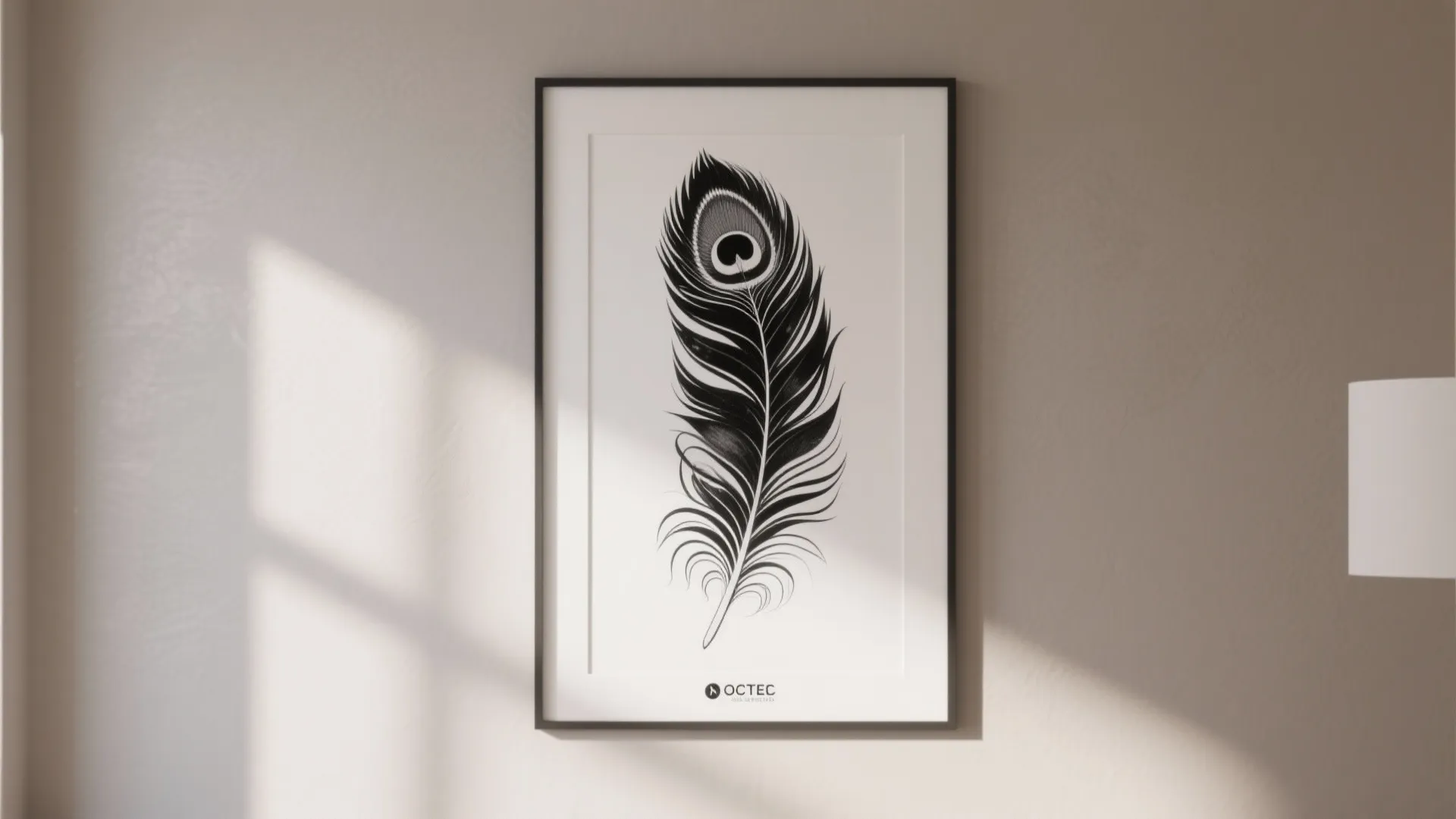 6. Monochrome Feather Silhouettes