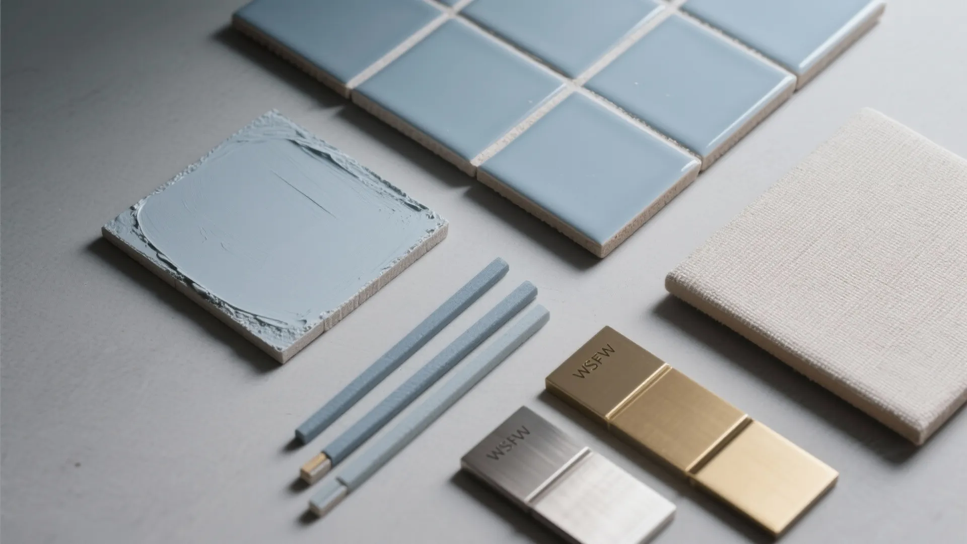 Monochrome Layers: Paint, Grout, and Metals