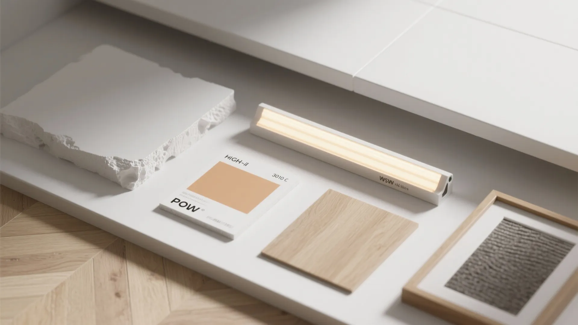 Monochrome POP Ceiling with High-CRI Lighting