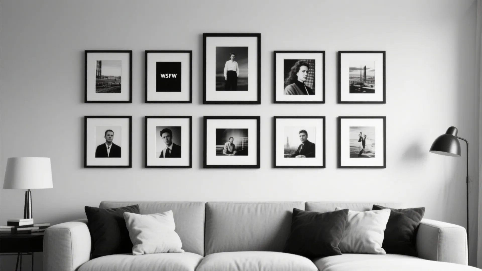 4. Monochrome Gallery Wall