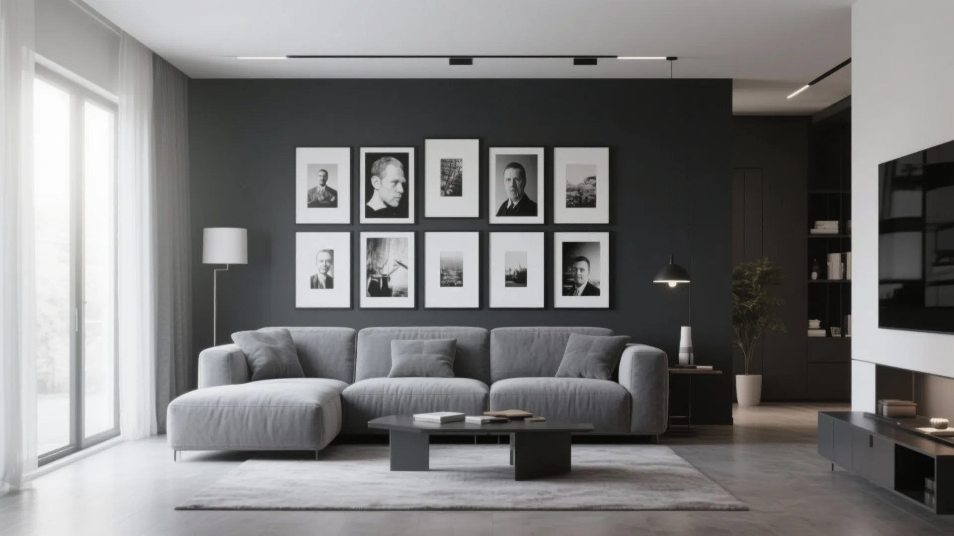 4. Monochrome Gallery Wall