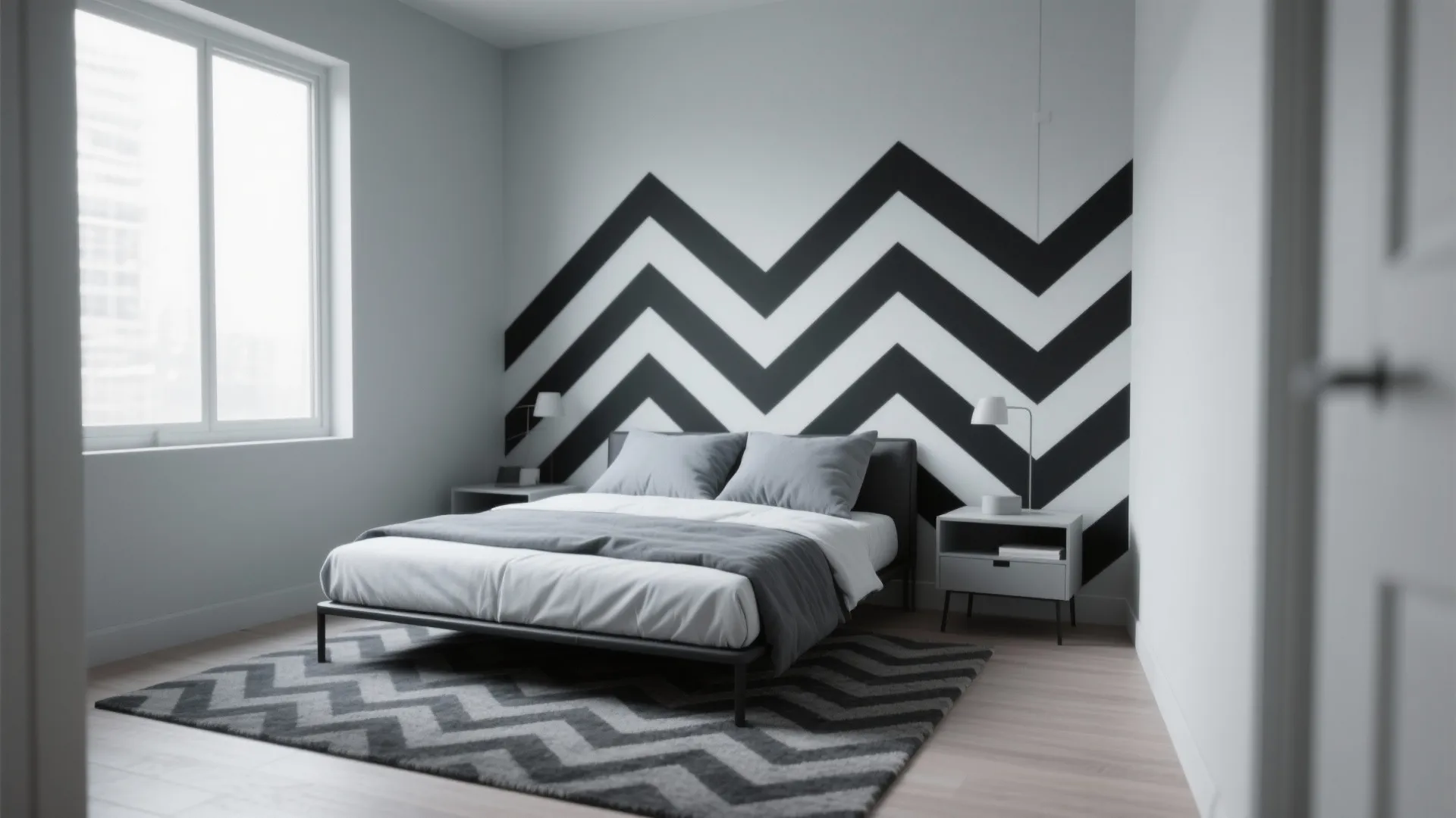 2. Monochrome with bold geometry