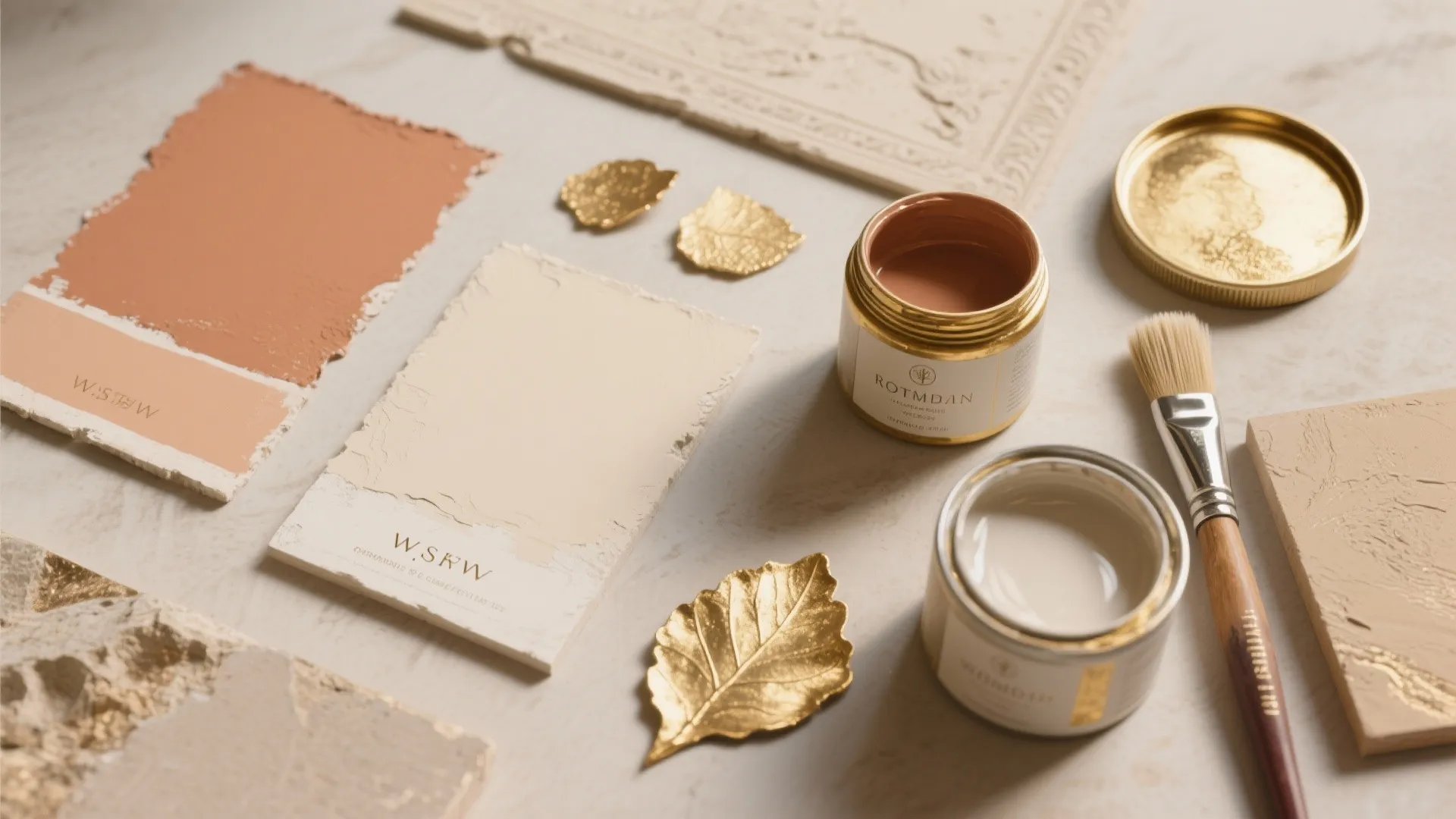 3. Monochrome tones with gilt accents