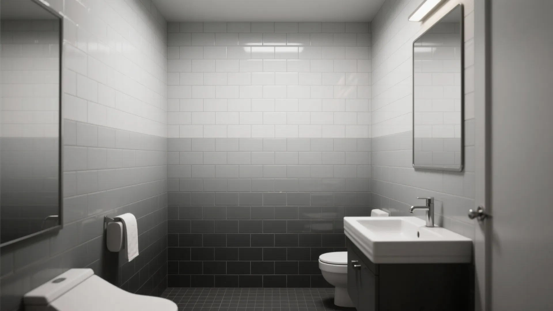 4) Monochrome Gradient with Different Gray Tones