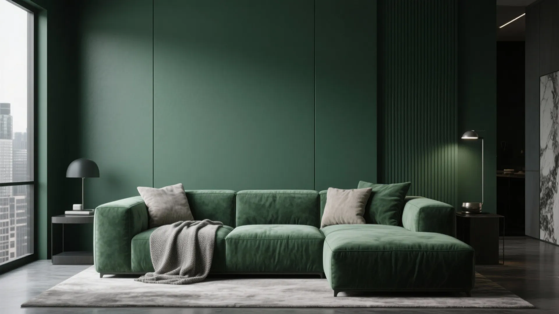 4. Contemporary monochrome with bold textures