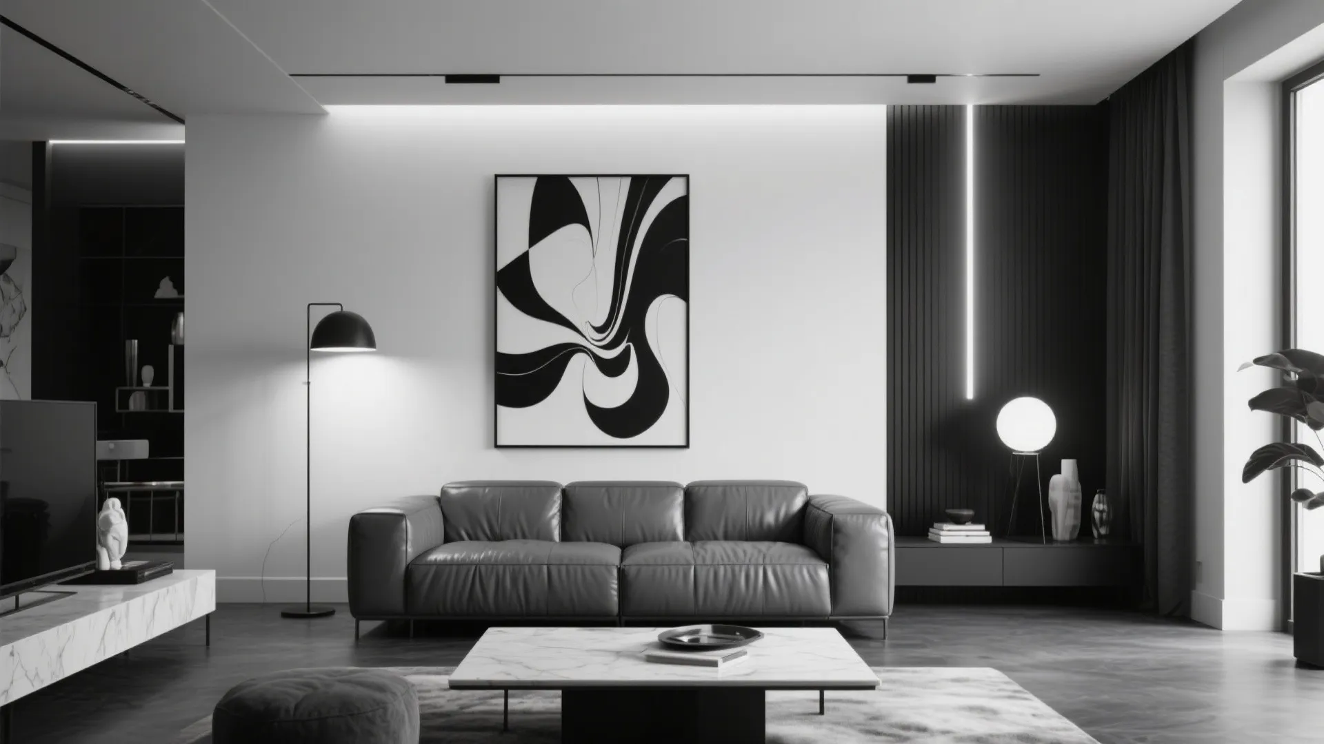 4. Contemporary Monochrome Contrast