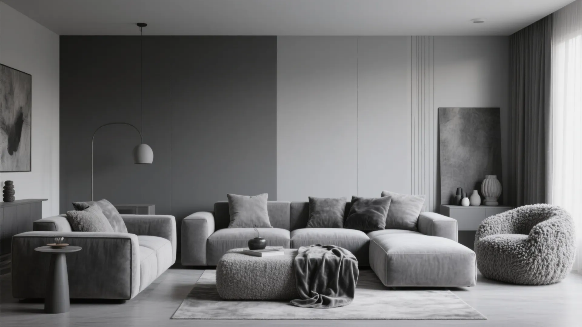 10. Monochrome Grey Layering