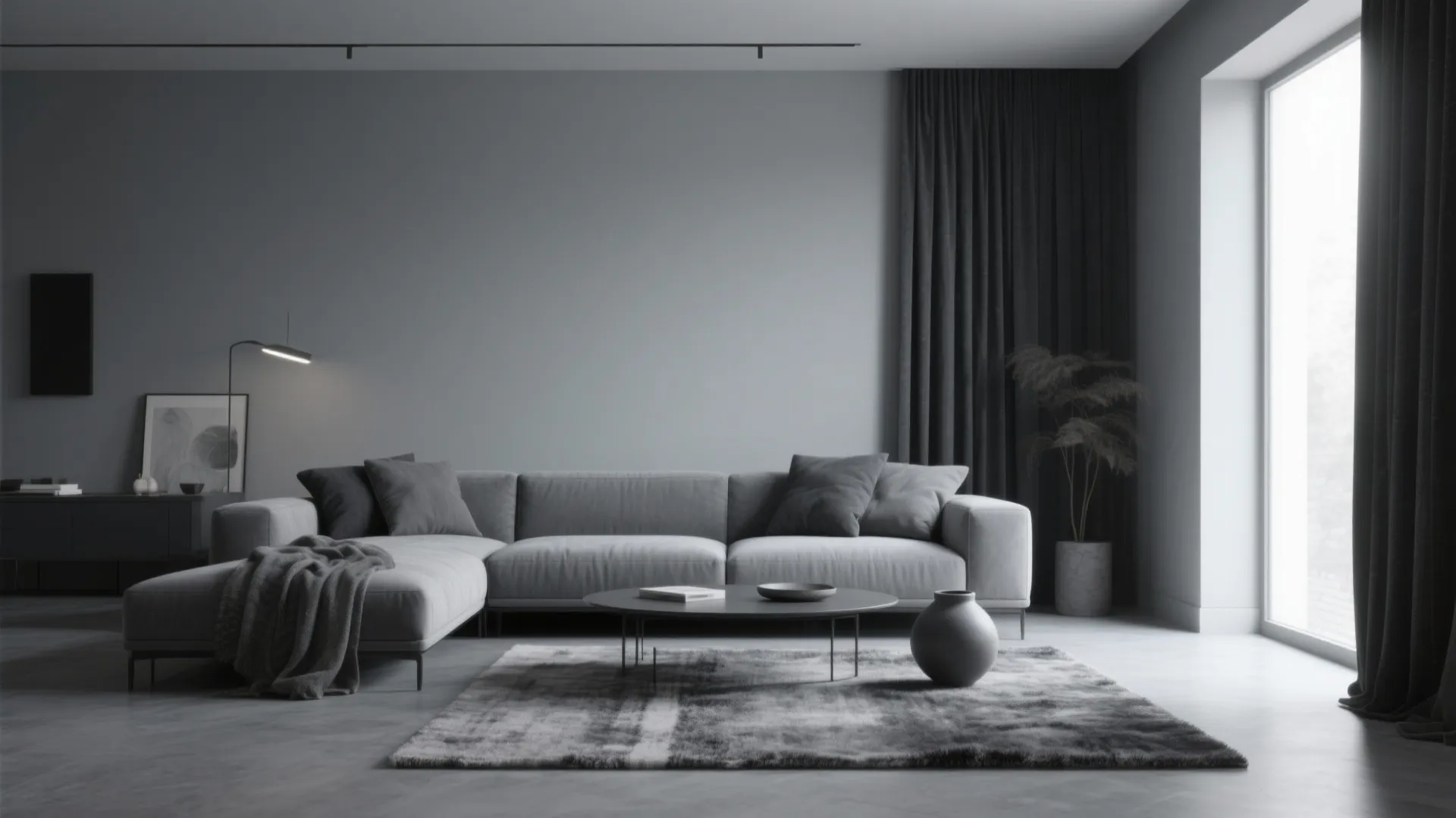 9. Monochrome Palette with Different Grey Tones