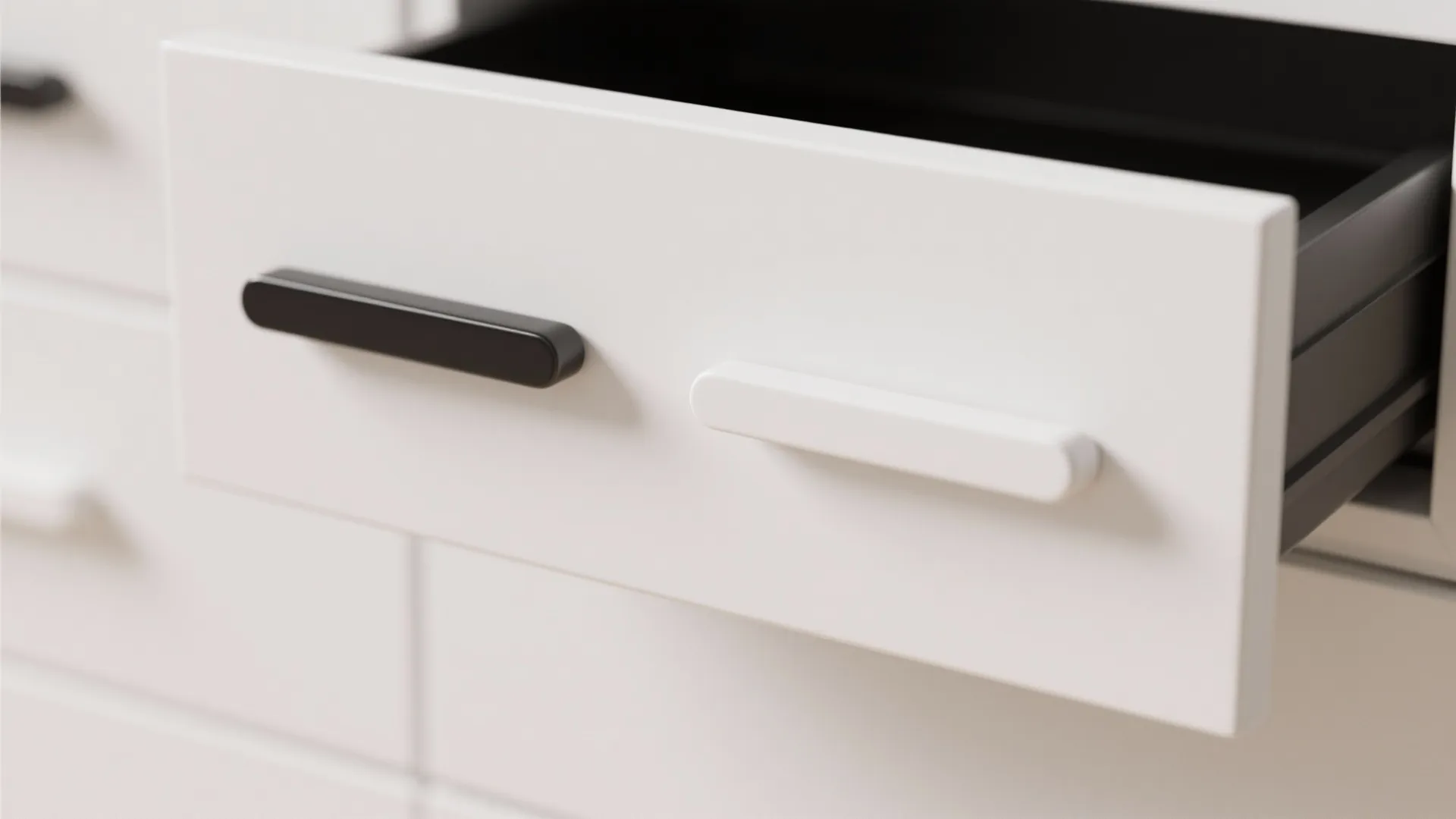 3. Monochrome hardware for calm cohesion