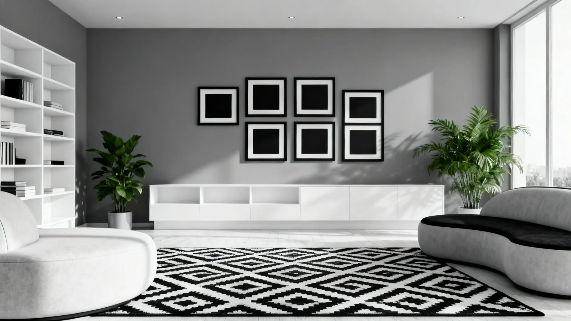 2. Monochrome with High-Contrast Accents