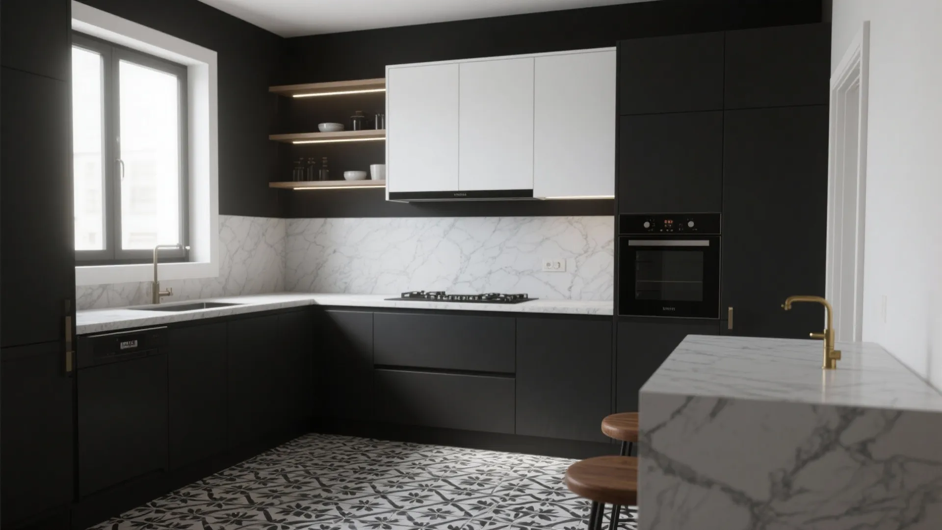 Black White Gray Kitchen: 5 Inspo Ideas: Timeless monochrome kitchen ideas with modern layout tricks and small-space solutions
