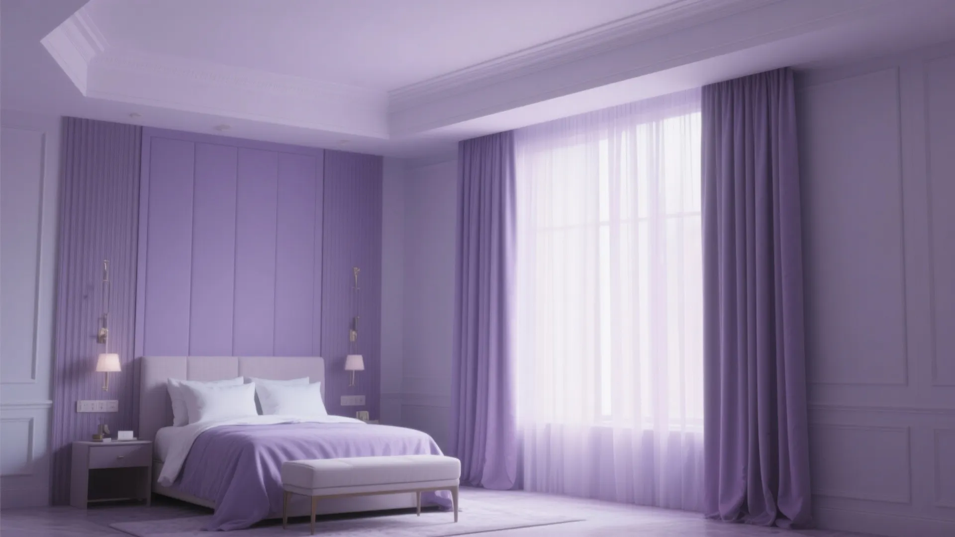 3. Monochrome Purple Layers for a Boutique Feel