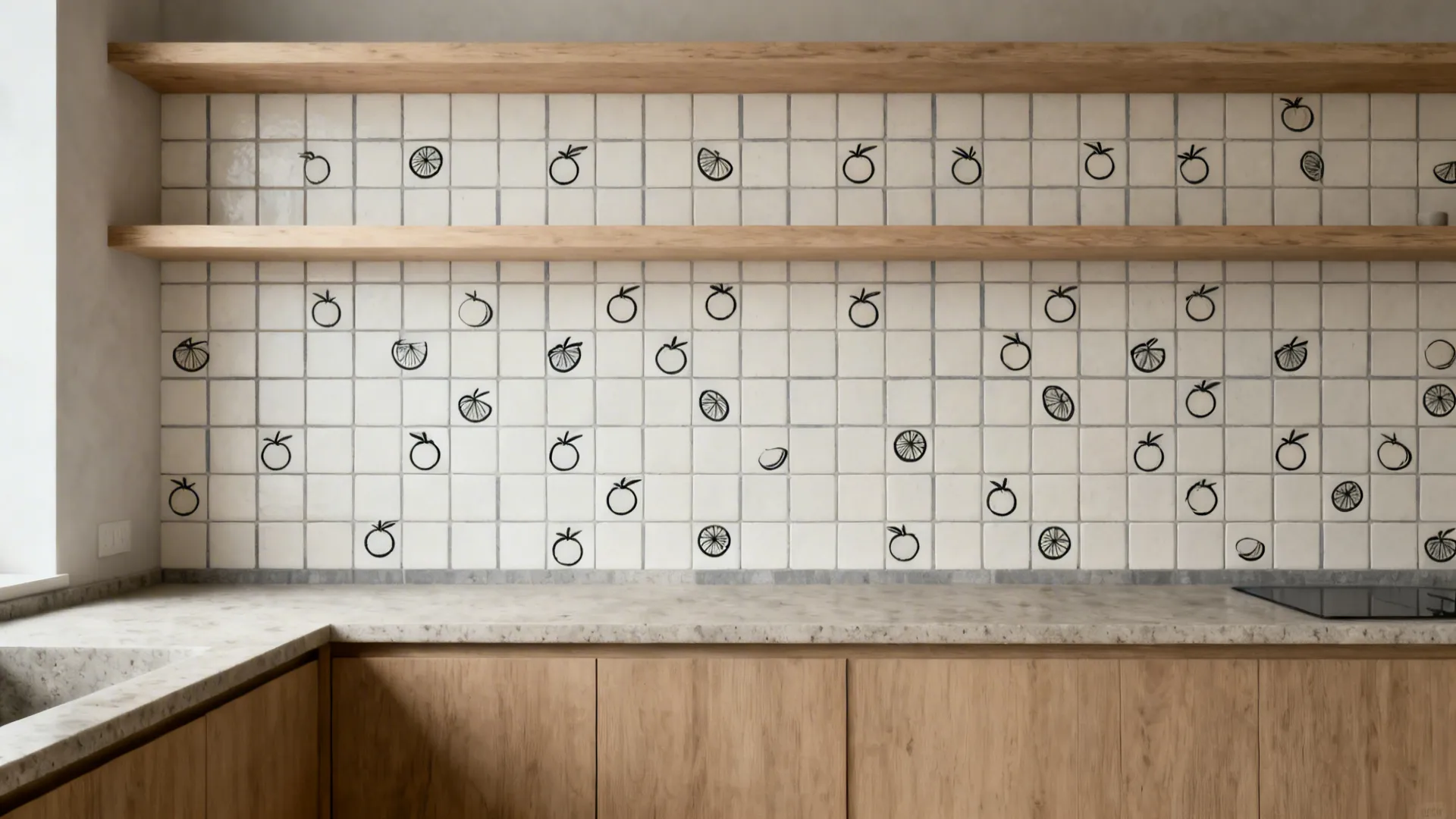 Modern Monochrome: Line-Art Fruit Sketches