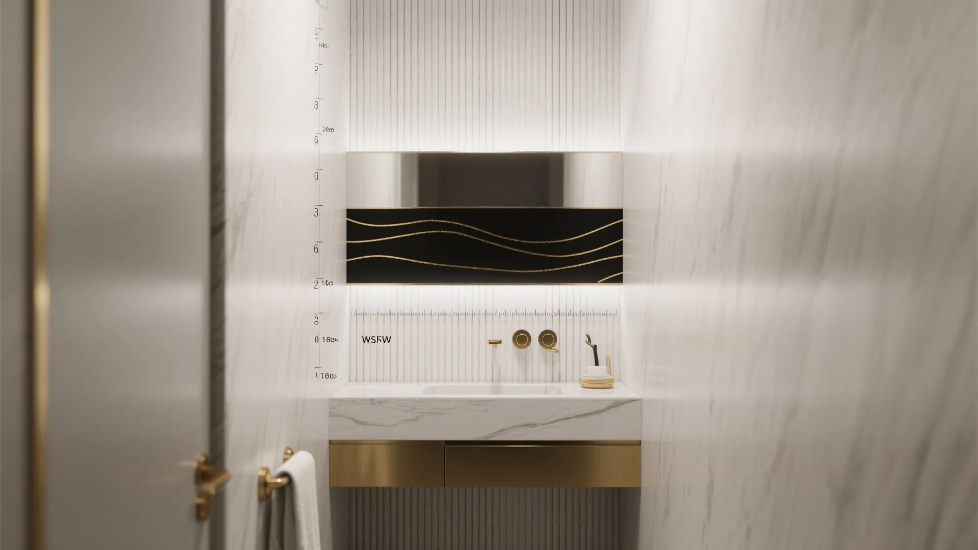 3. Minimalist monochrome lines for spa vibes