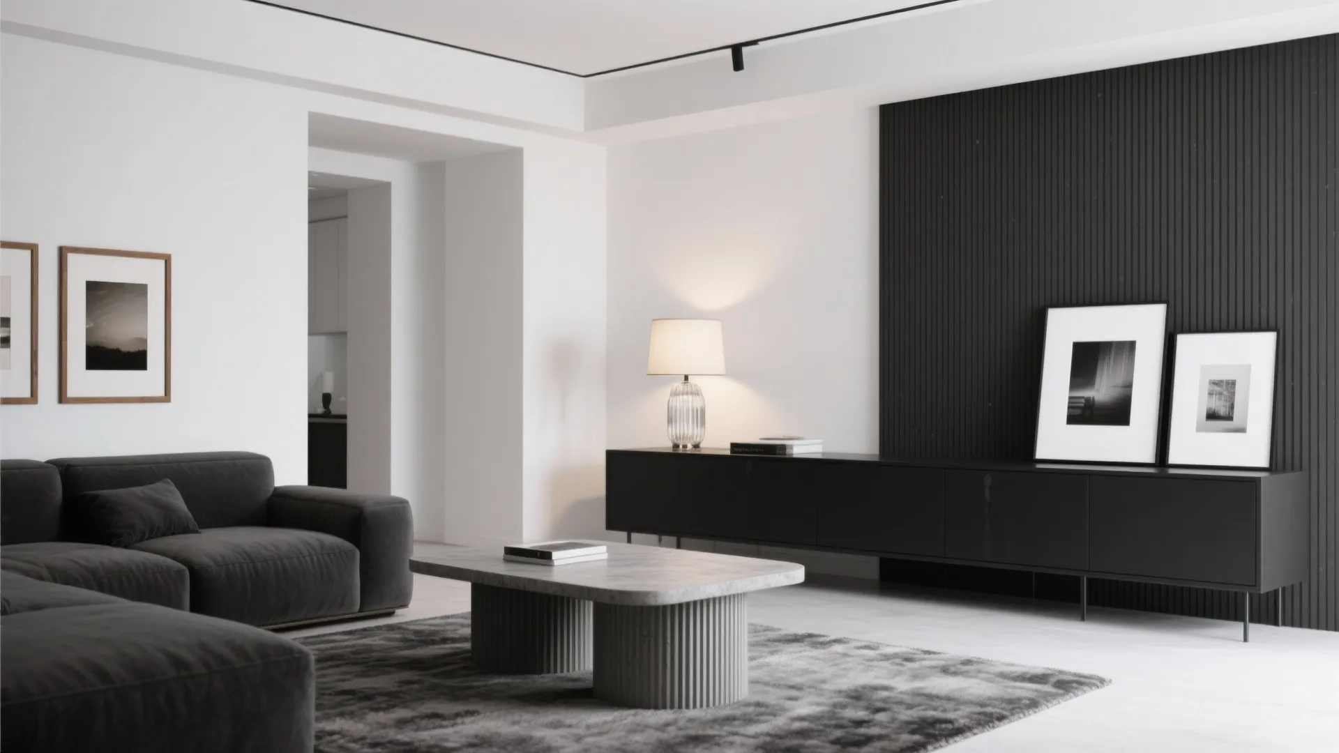 Monochrome Black, White, and Charcoal