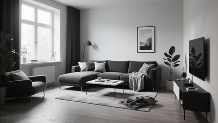 10 Gray Black White Living Room Ideas