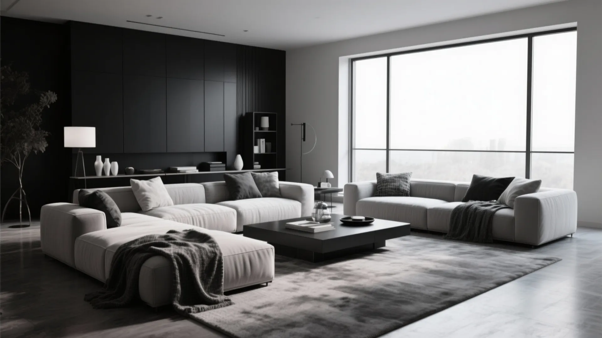 10 Living Room Ideas in Black, Grey, and White: Stylish and Functional Monochrome Living Room Inspirations