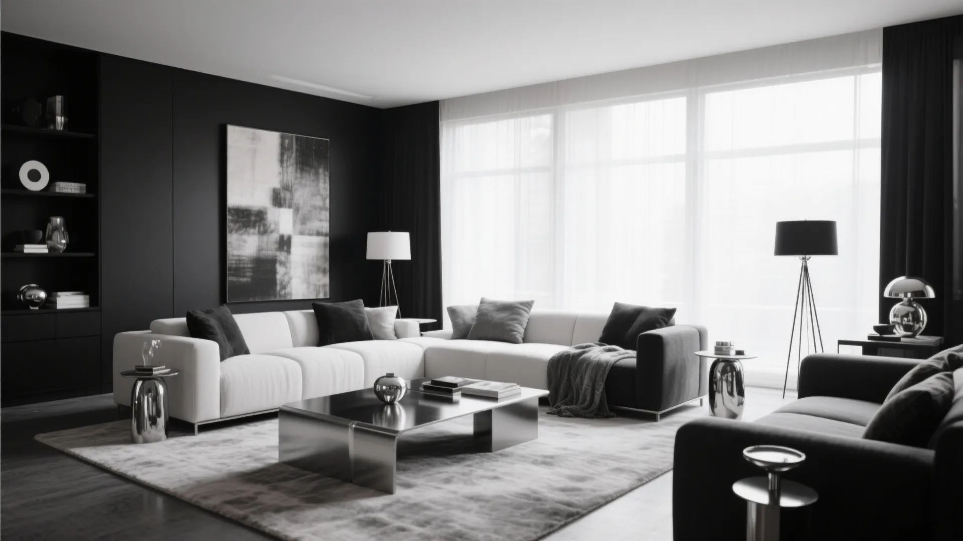 10 Black, Silver & White Living Room Ideas: Stylish monochrome living room inspirations from my 10+ years of design practice