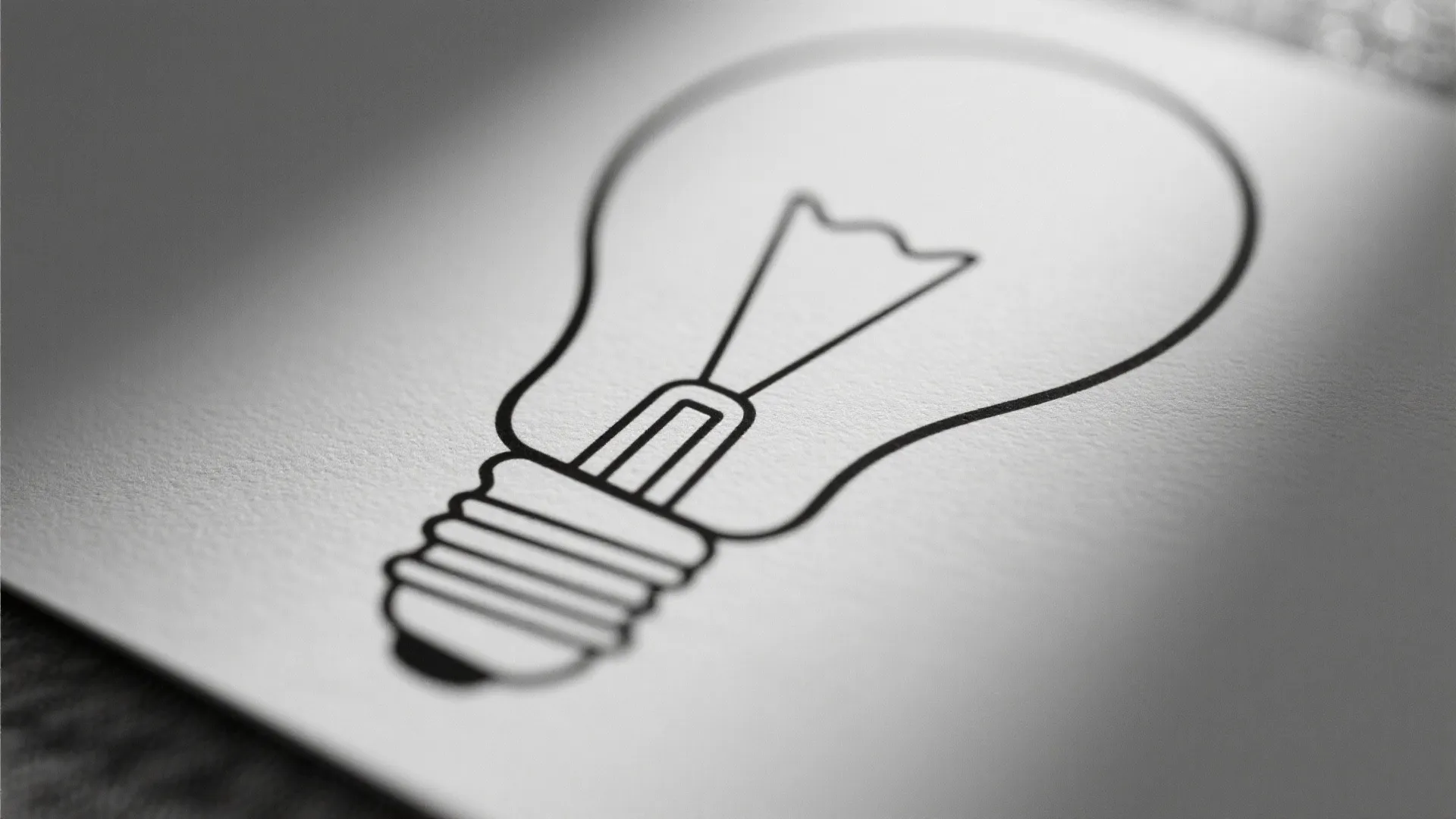 Monochrome line art bulbs for Scandinavian calm