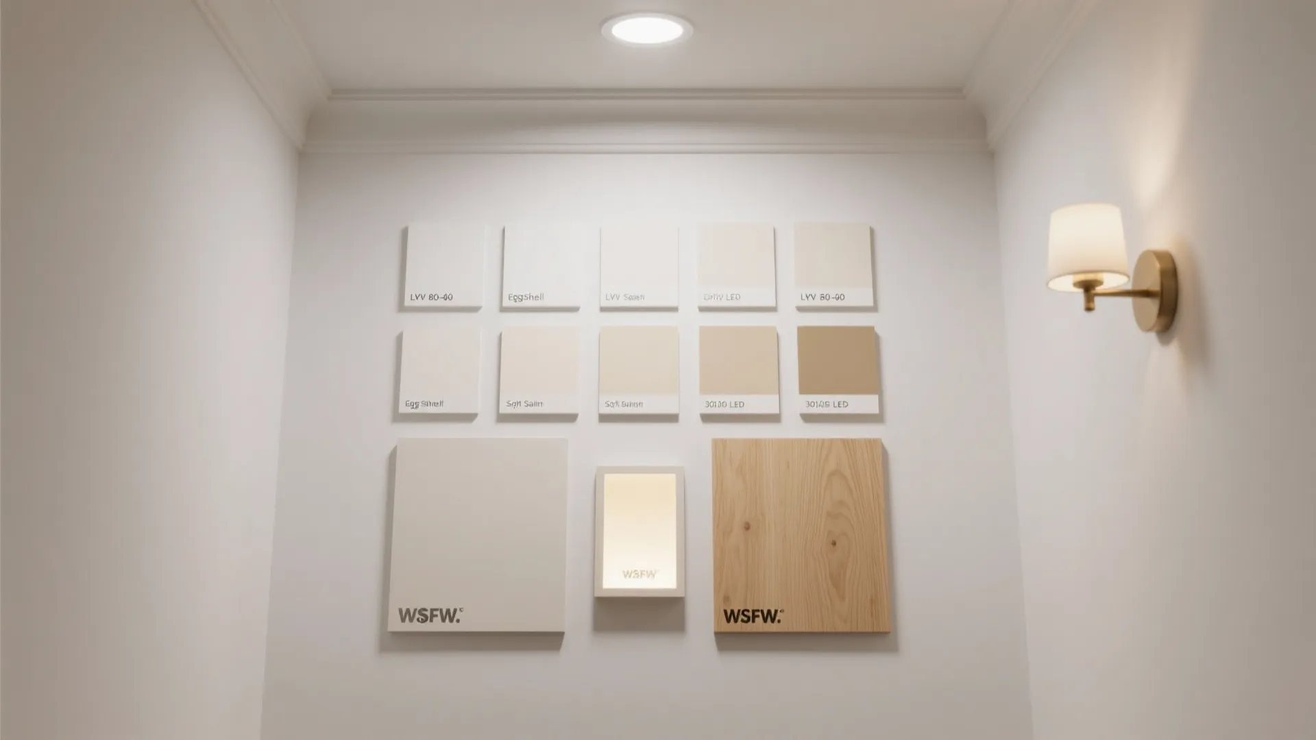 Monochrome ceiling paint with a micro-sheen