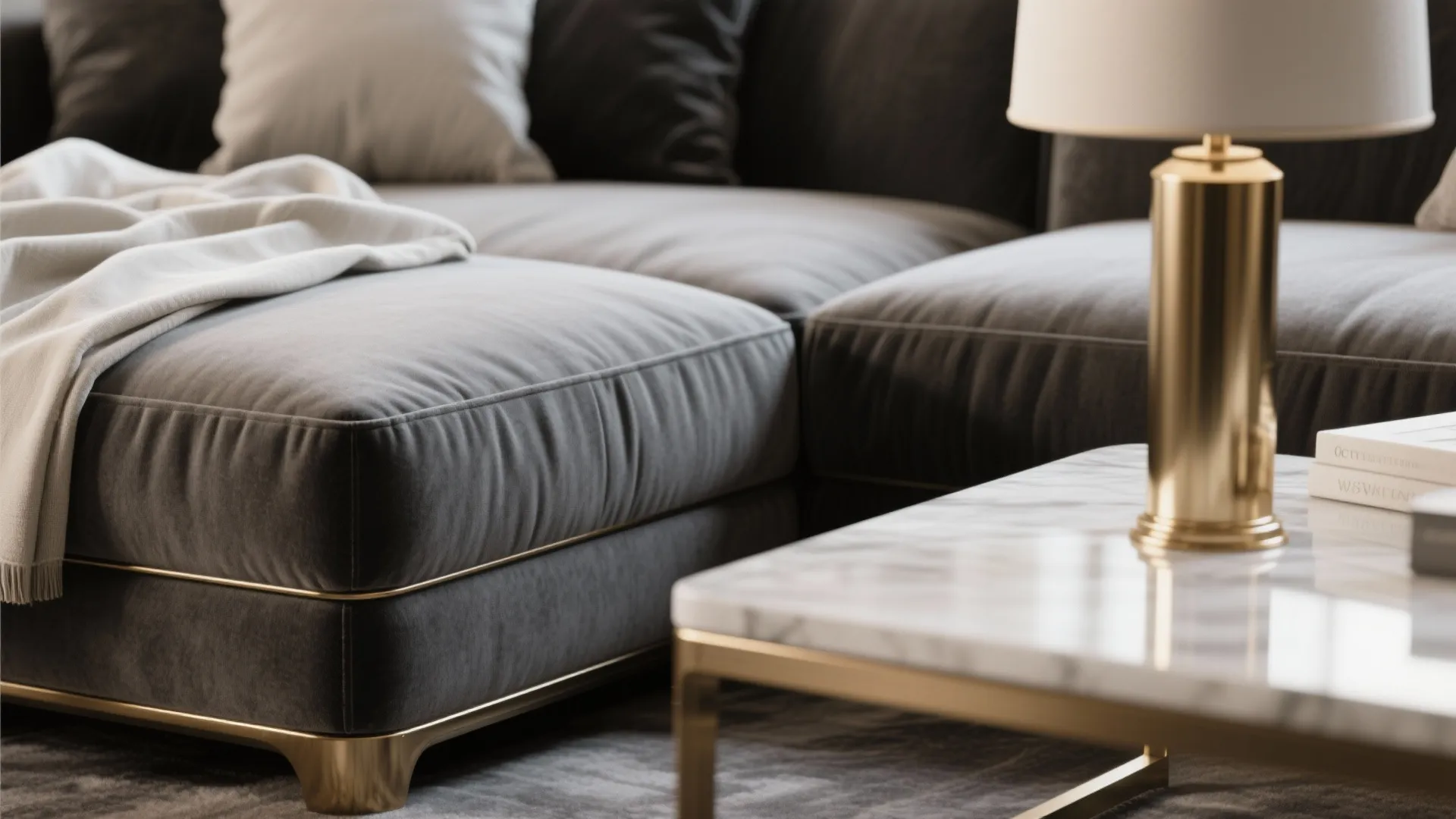 Monochrome base with metallic accents