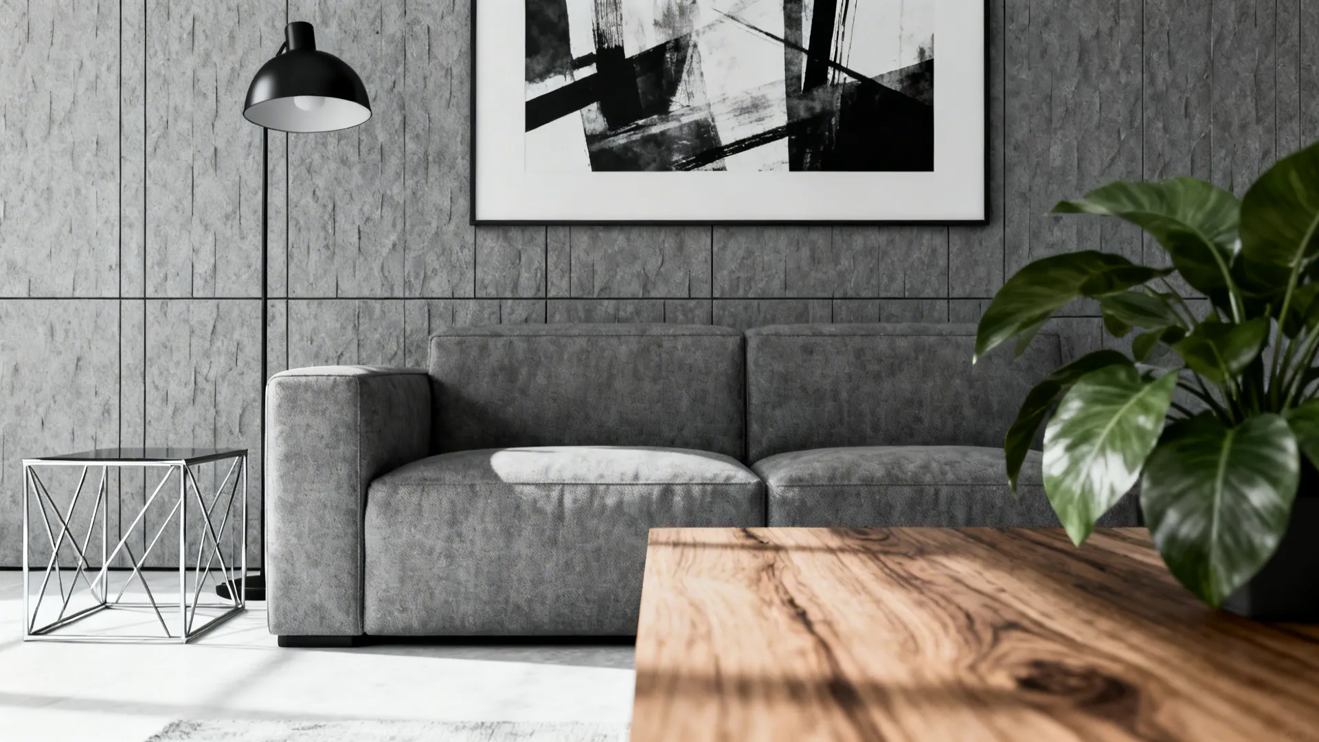 4. Monochrome with Metal Accents