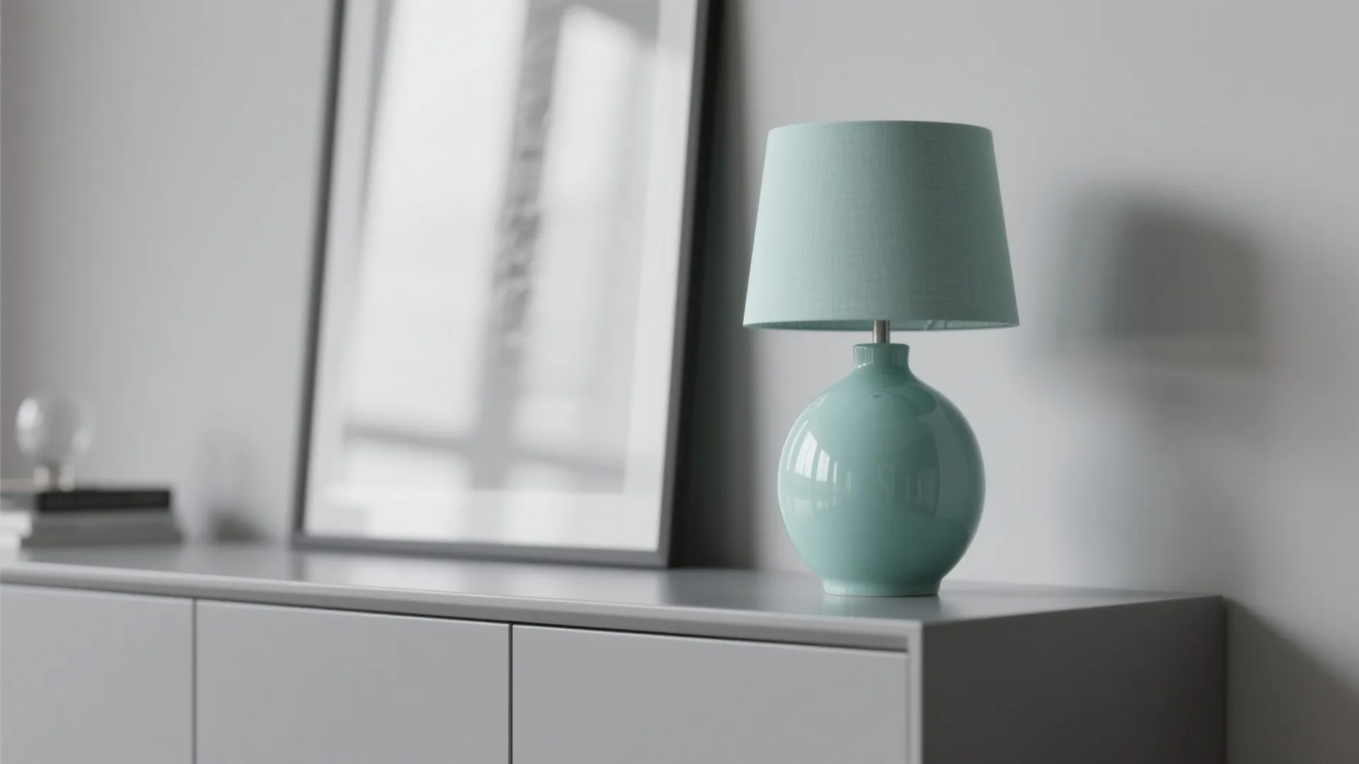 5. Monochrome Gray with Mint Highlights