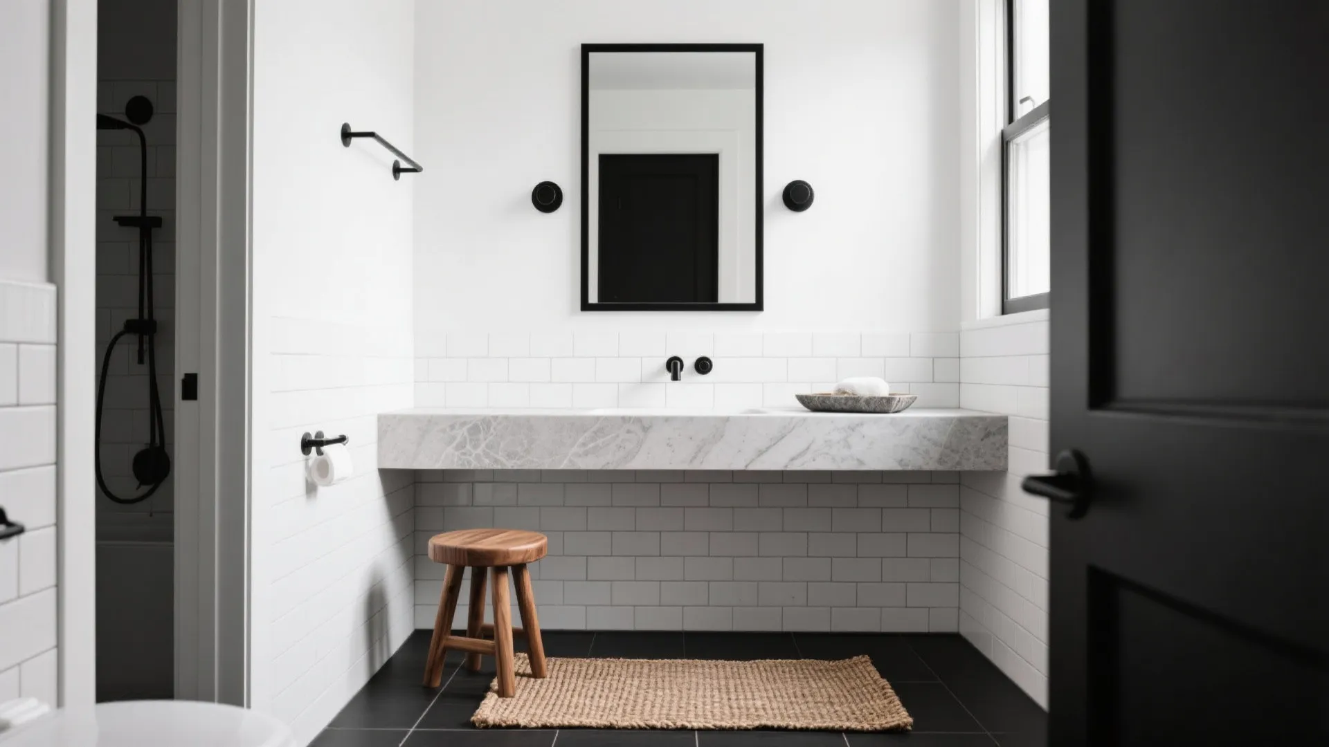 4) Monochrome + Natural Texture