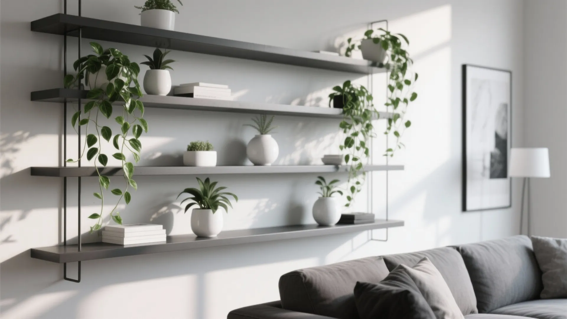 3. Monochrome Shelf Styling