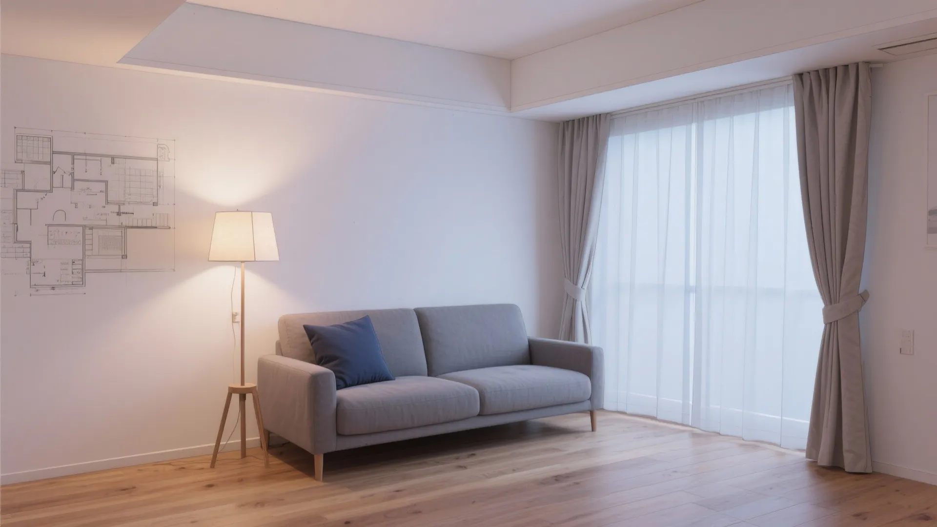 Tips 5: 色は“無彩＋1アクセント”、素材は木×布で温度を出す（日式風格・東京小戸型）