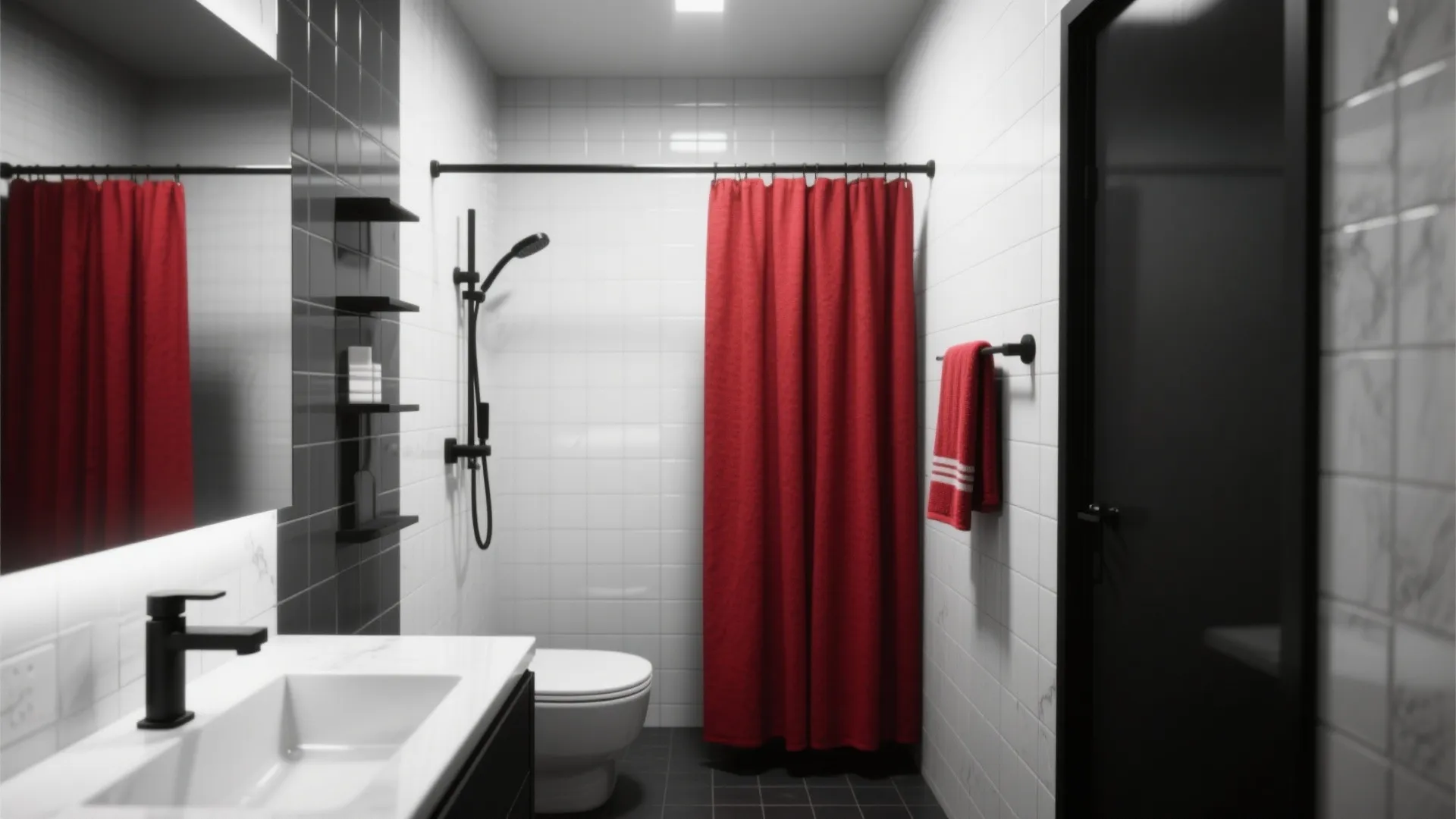 2. Monochrome with one pop color