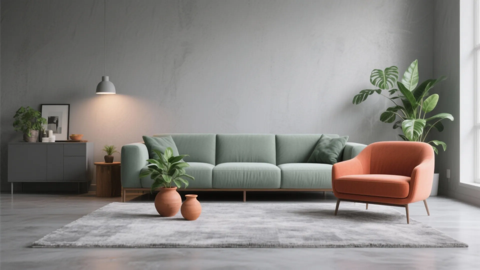 4. Monochrome base with lively pops