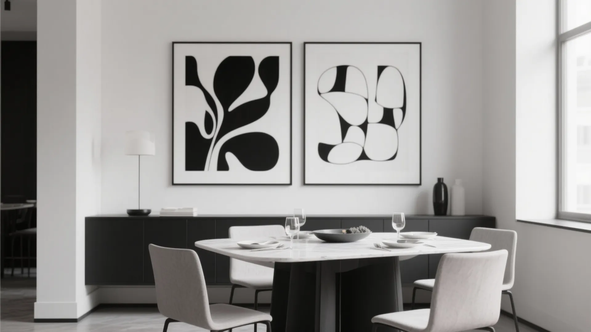 8. Minimalist Monochrome Prints