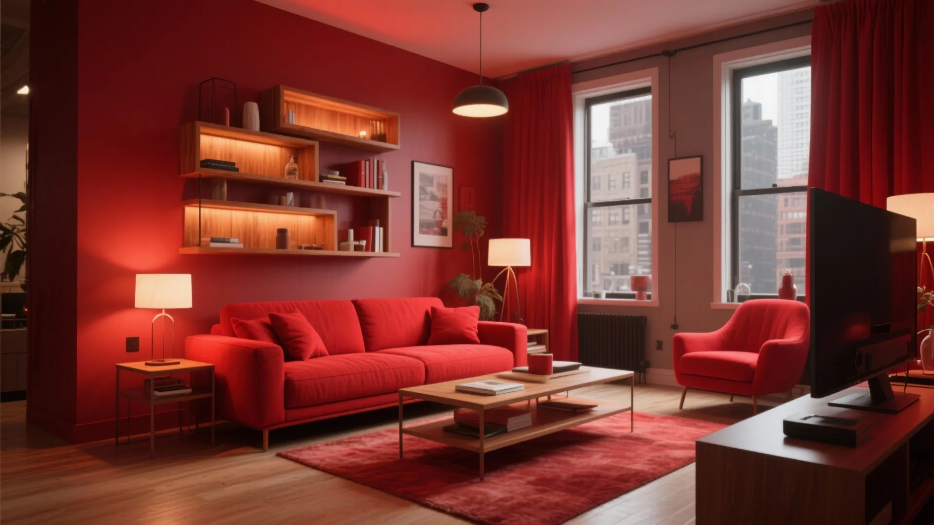 6. Monochrome Red Styling