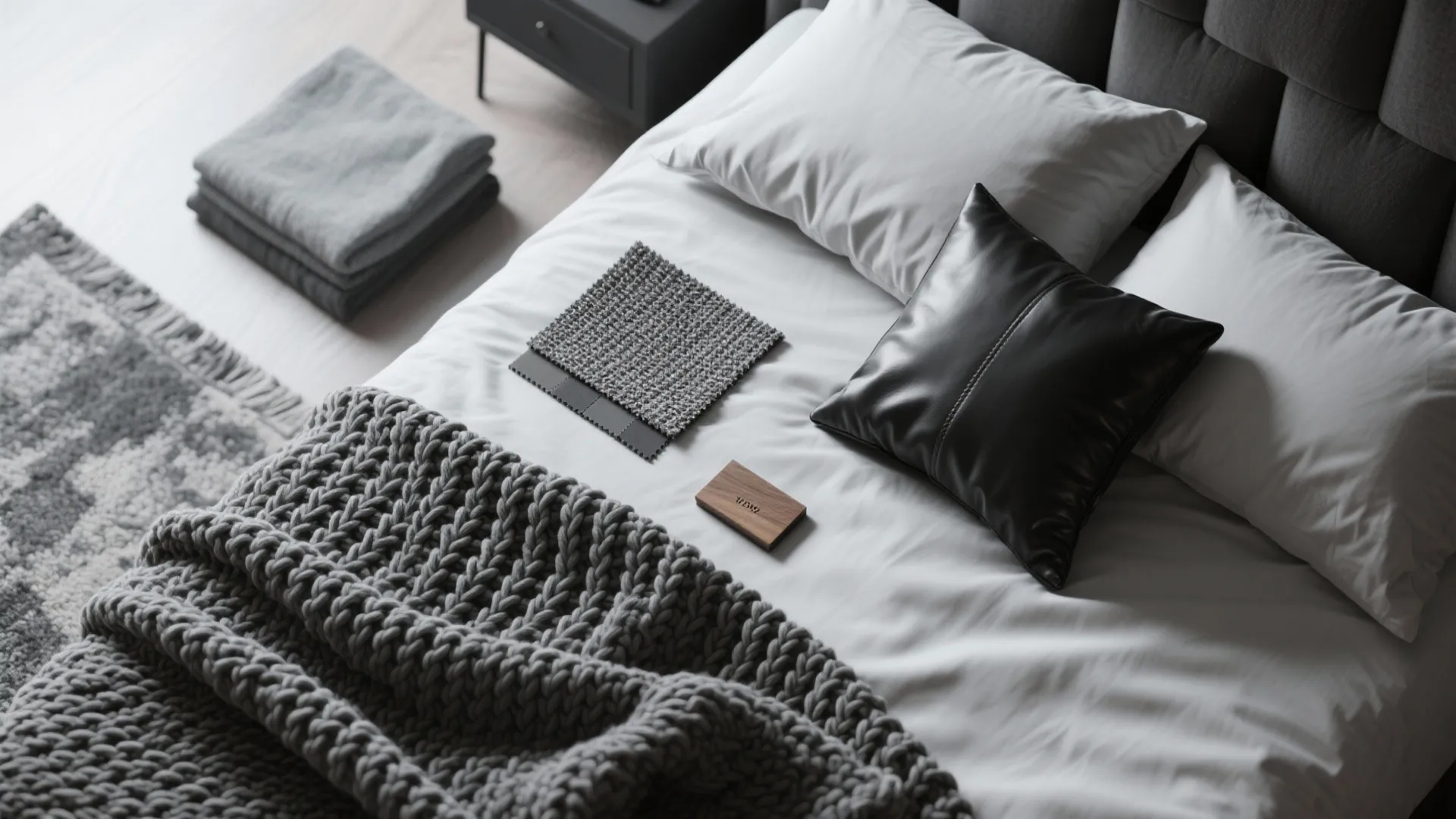 2. Monochrome Palette with Layered Textures