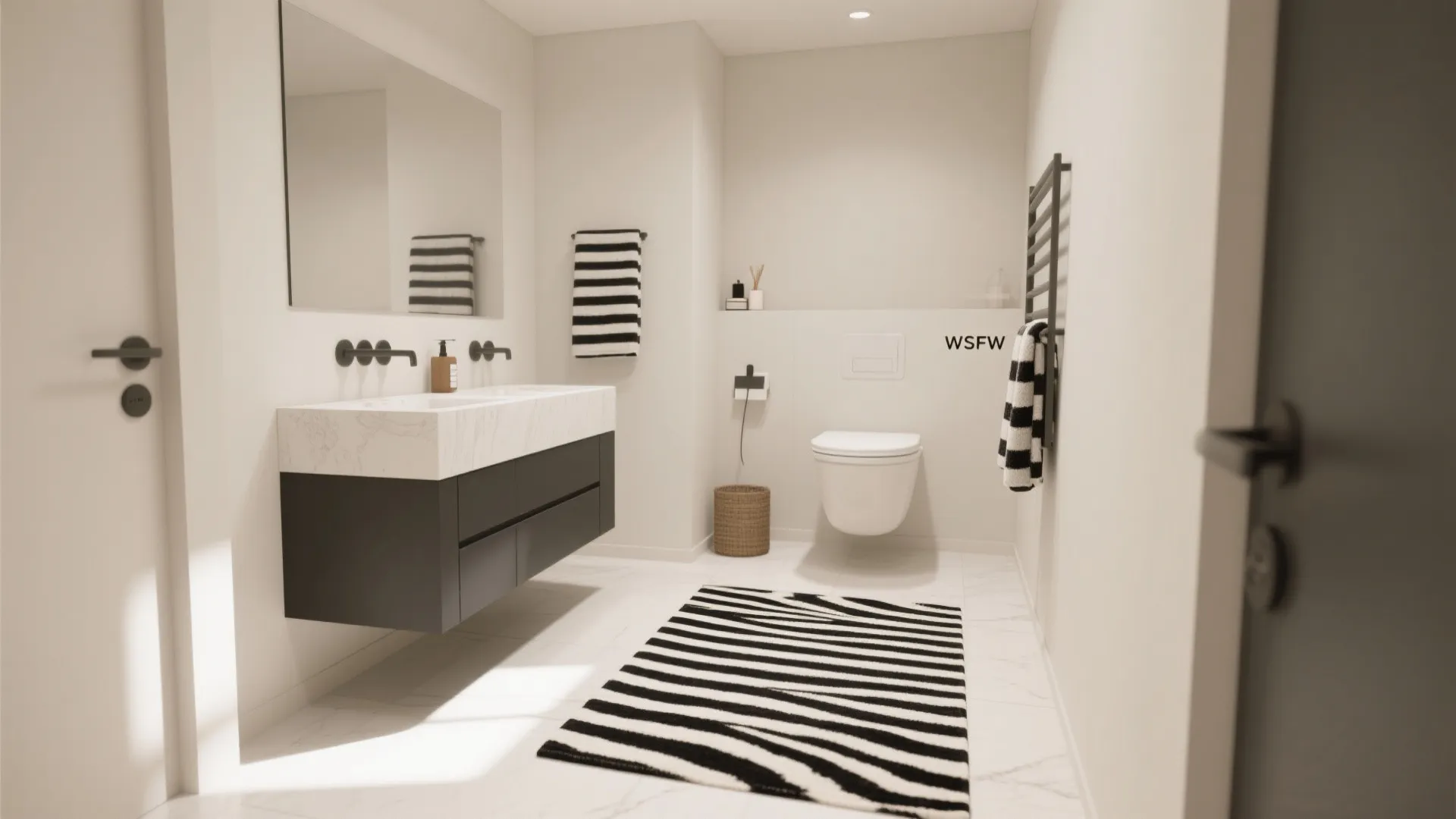 2. Monochrome Textiles for Instant Contrast