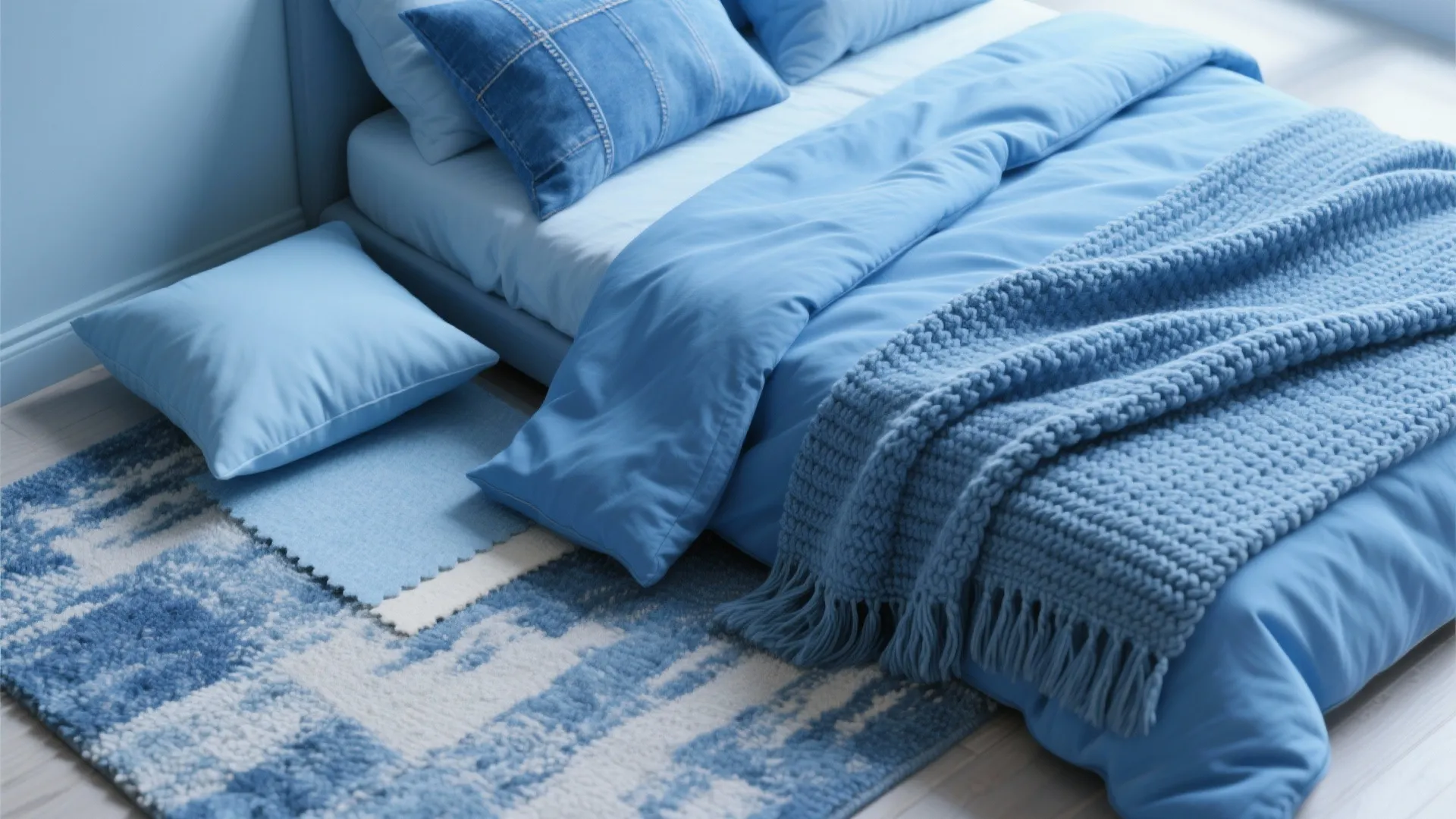 4. Monochrome textiles for depth