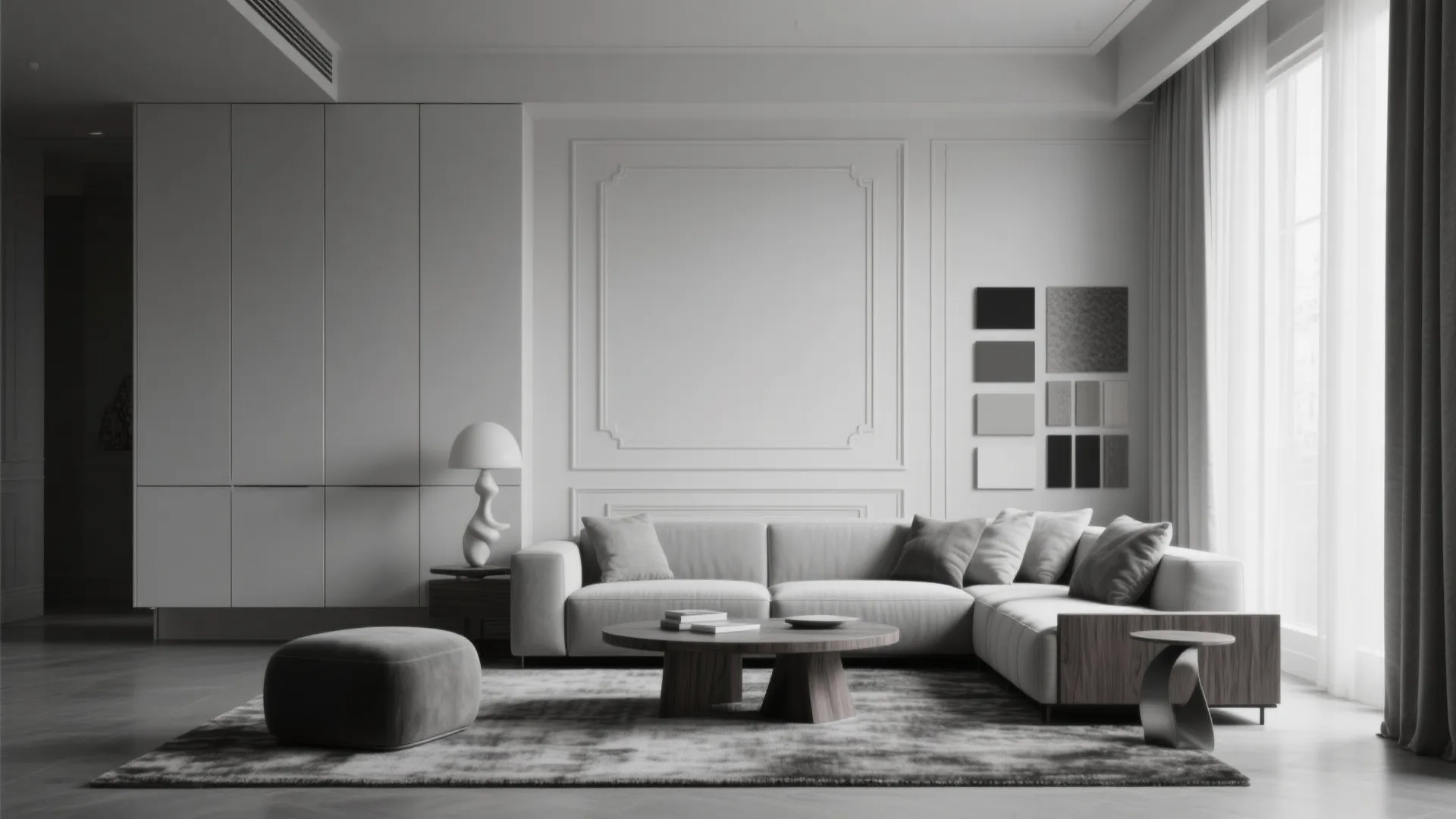 5. Monochrome Palette + 3D Details