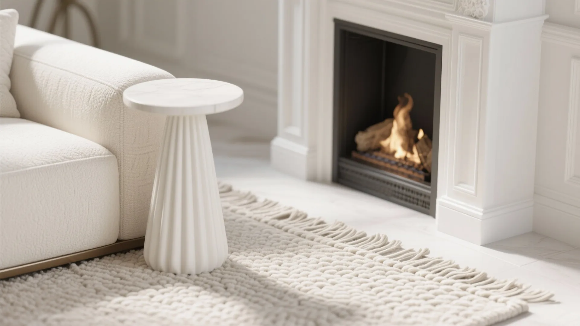 3. Monochrome palette with textured accents