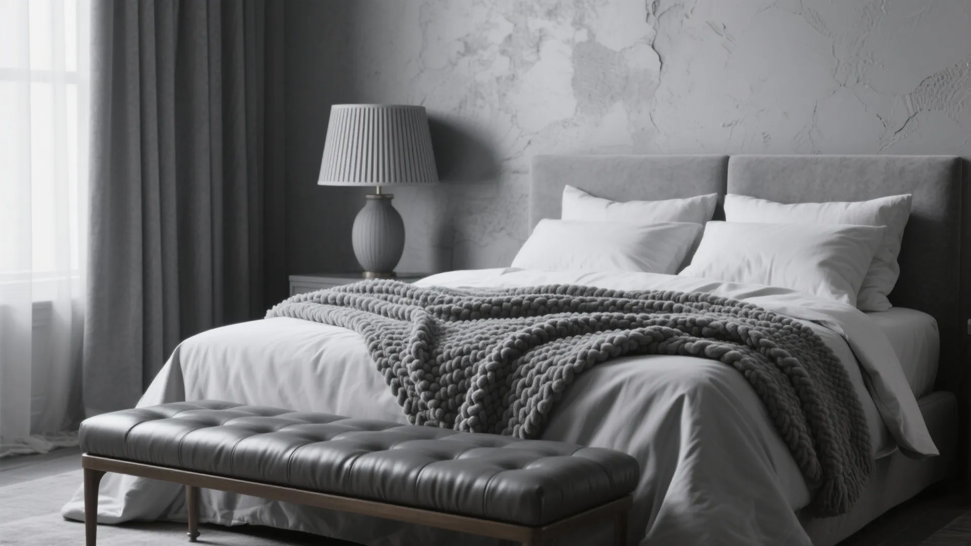 3. Monochrome layering with texture