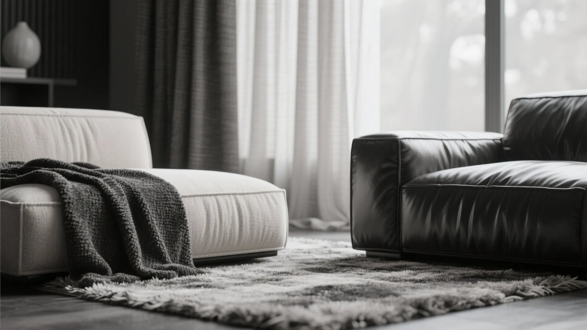 Layered textures in monochrome