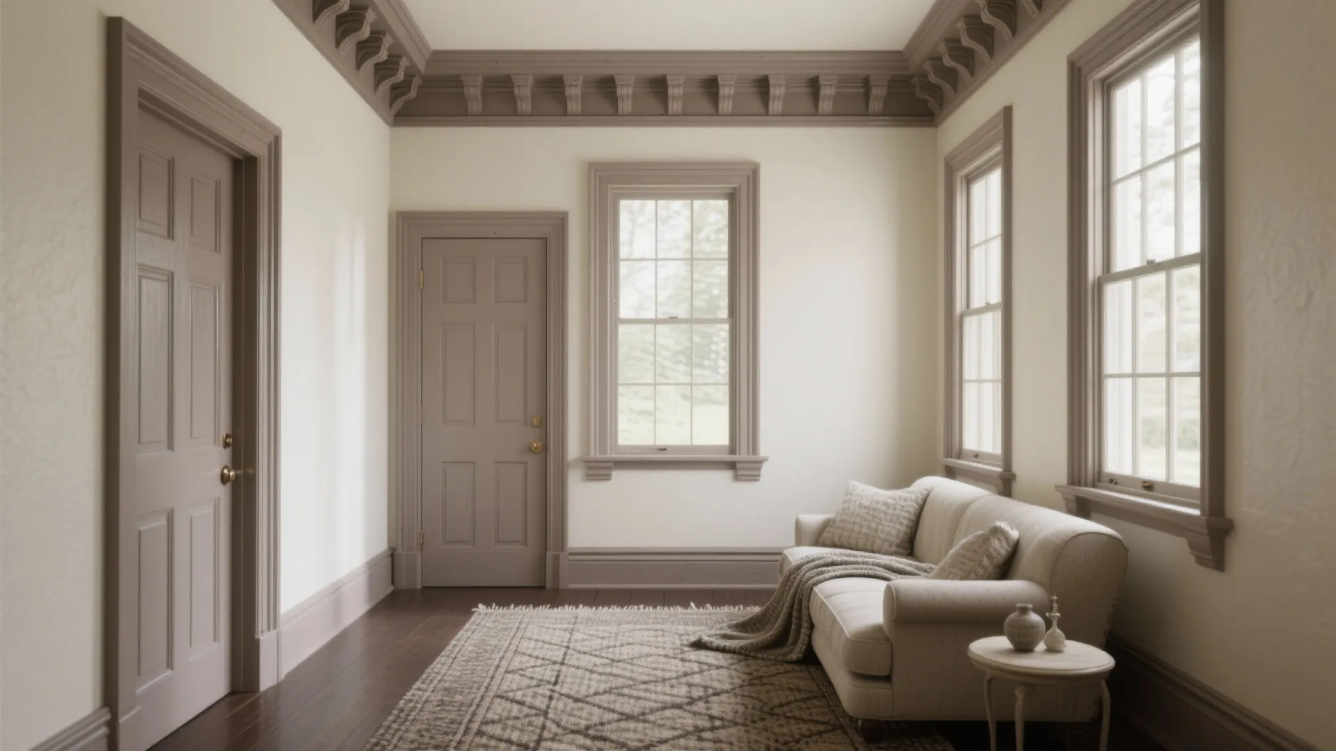 1. Monochrome elegance with bold trim