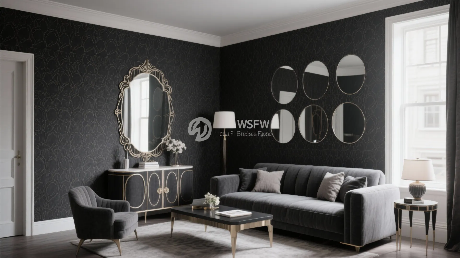 7. Monochrome Statement Walls